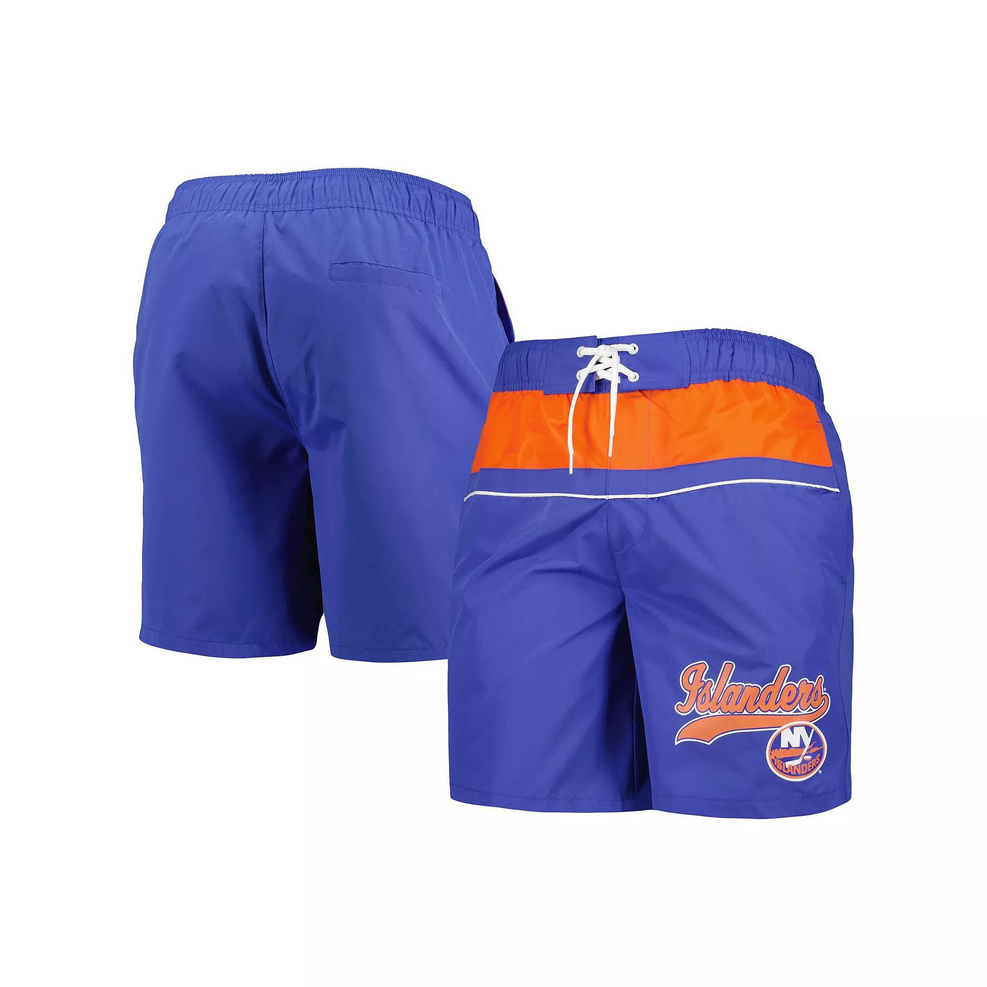 Men's Starter Royal New York Islanders Freestyle Volley Swim Shorts, Size: Medium, Isl Blue Product Image