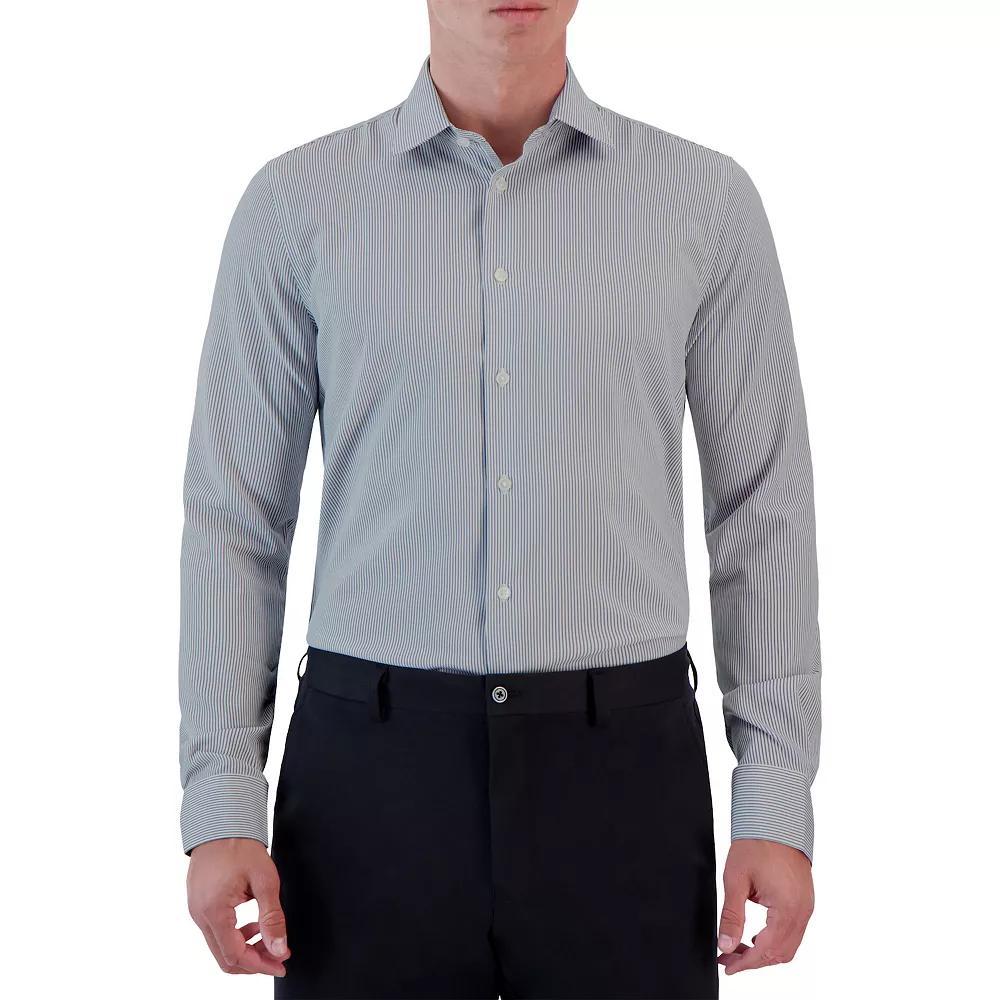 Men's Report Collection Slim-Fit Performance Dress Shirt, Size: 16.5-34/35, Gray Stripe Product Image