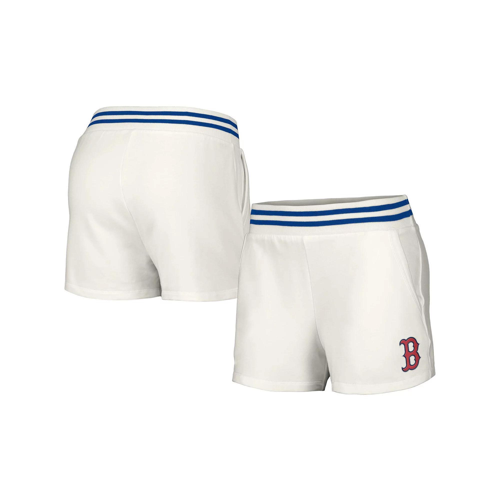 Women's Lusso Style  White Atlanta Braves Maeg Tri-Blend Pocket Shorts, Size: Medium Product Image