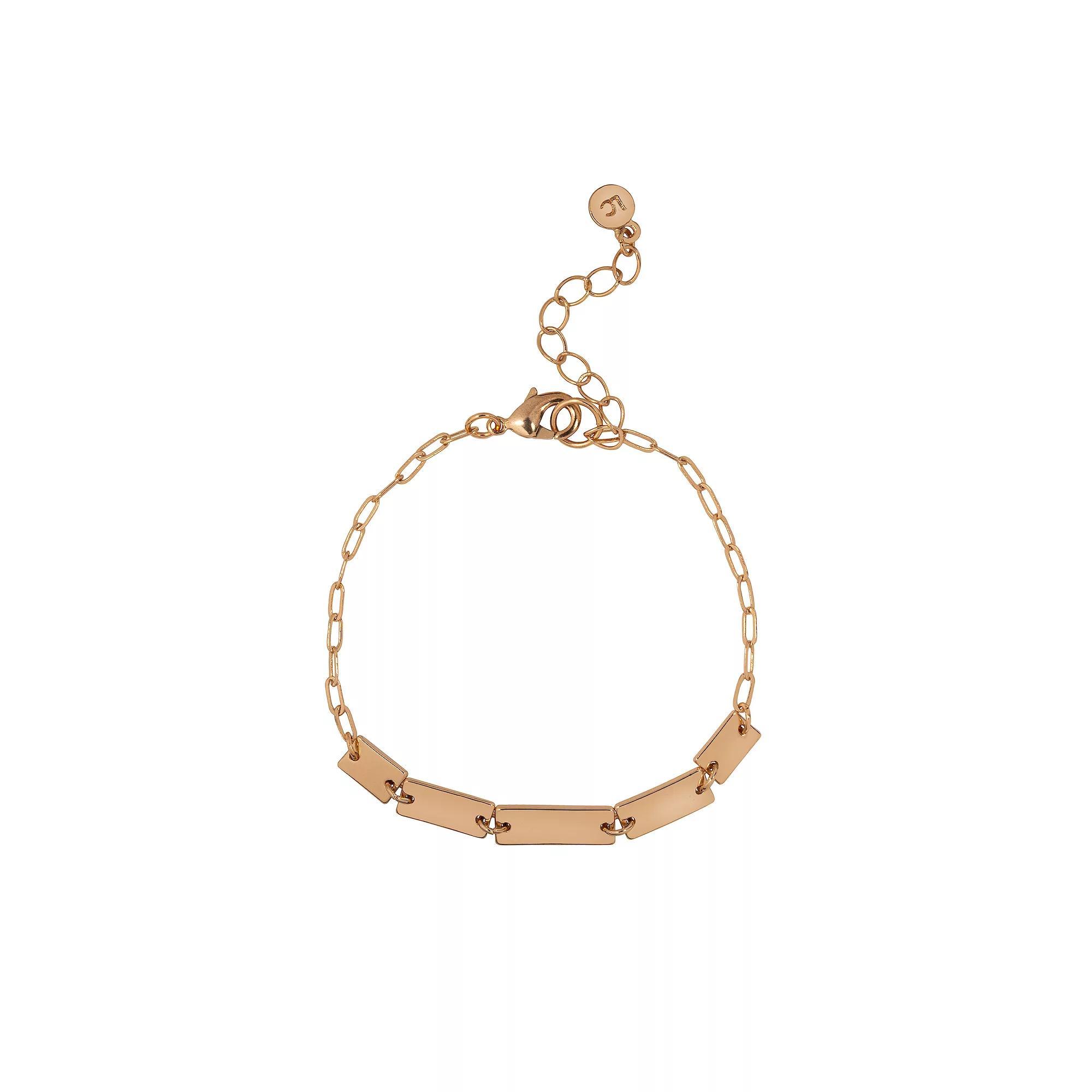LC Lauren Conrad Gold Tone Square Link Bracelet, Women's Product Image