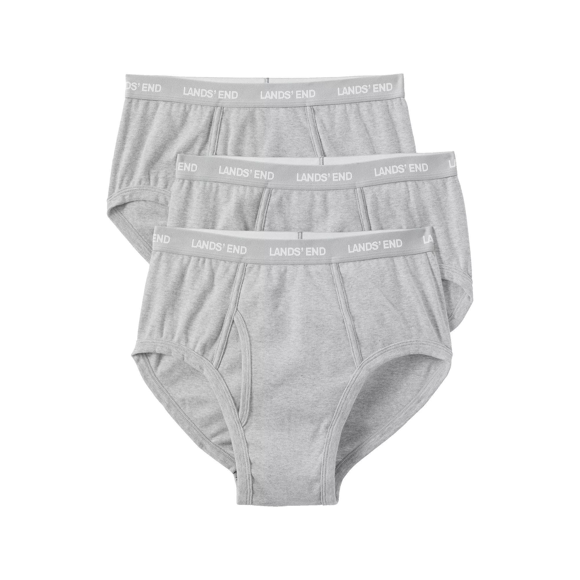 Big & Tall Lands' End 3-pack Knit Briefs, Men's, Size: 2XB, Gray Grey Product Image