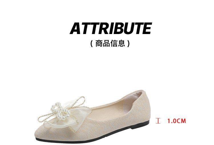 Bow Beaded Flats Product Image