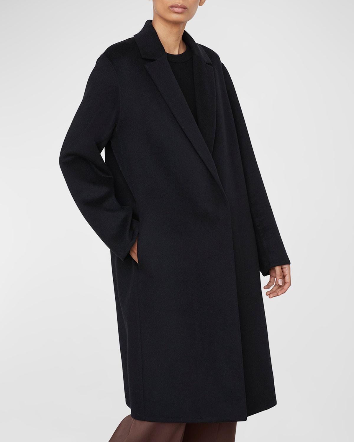 Classic Straight Wool-Blend Coat Product Image