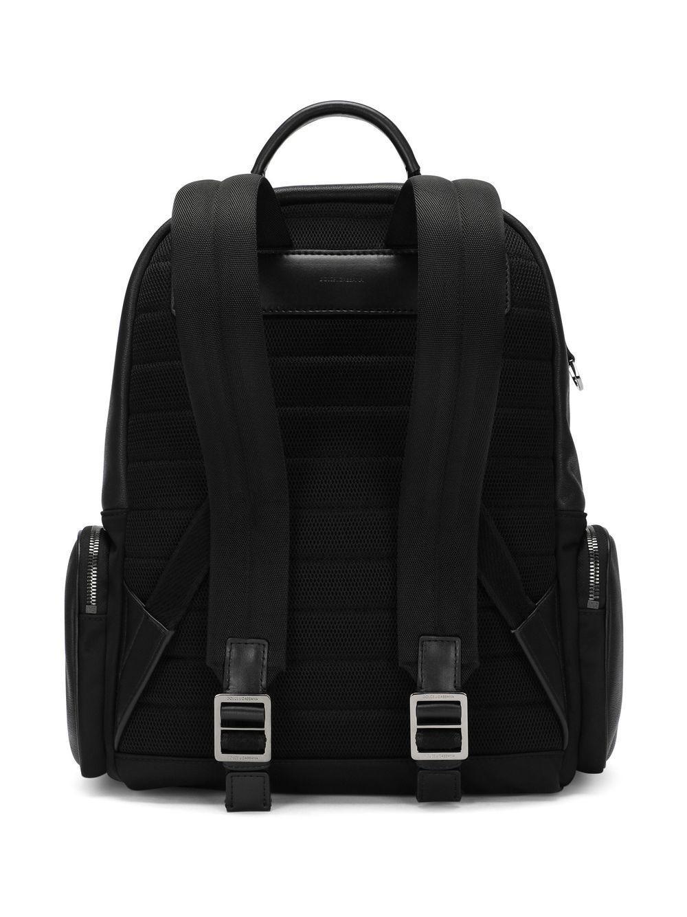 logo-tag leather backpack Product Image