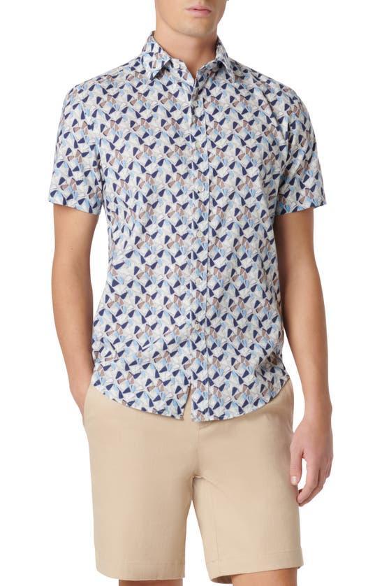 BUGATCHI Men's Orson Linen Shaped Sport Shirt In Sand Product Image