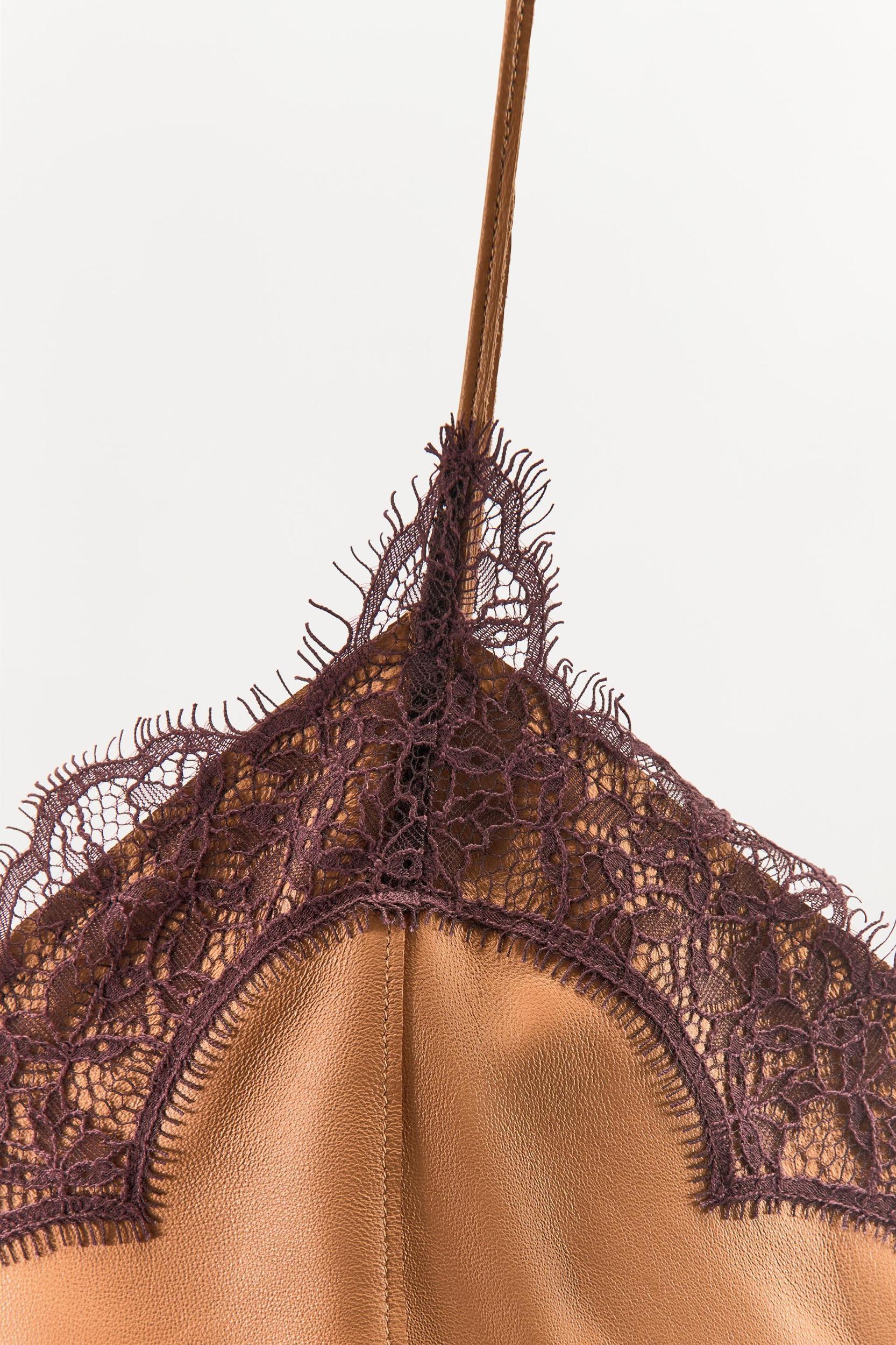 LIMITED EDITION LEATHER LACE TOP Product Image