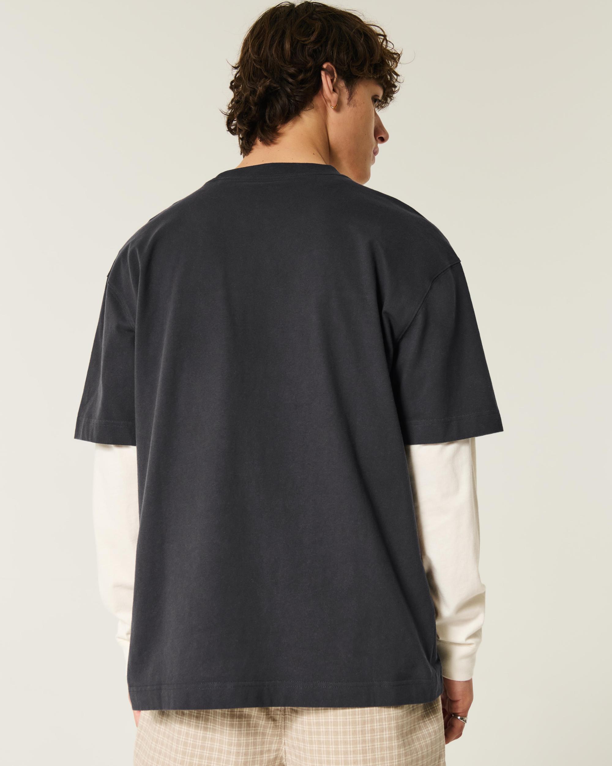Boxy Heavyweight Washed Crew T-Shirt Product Image