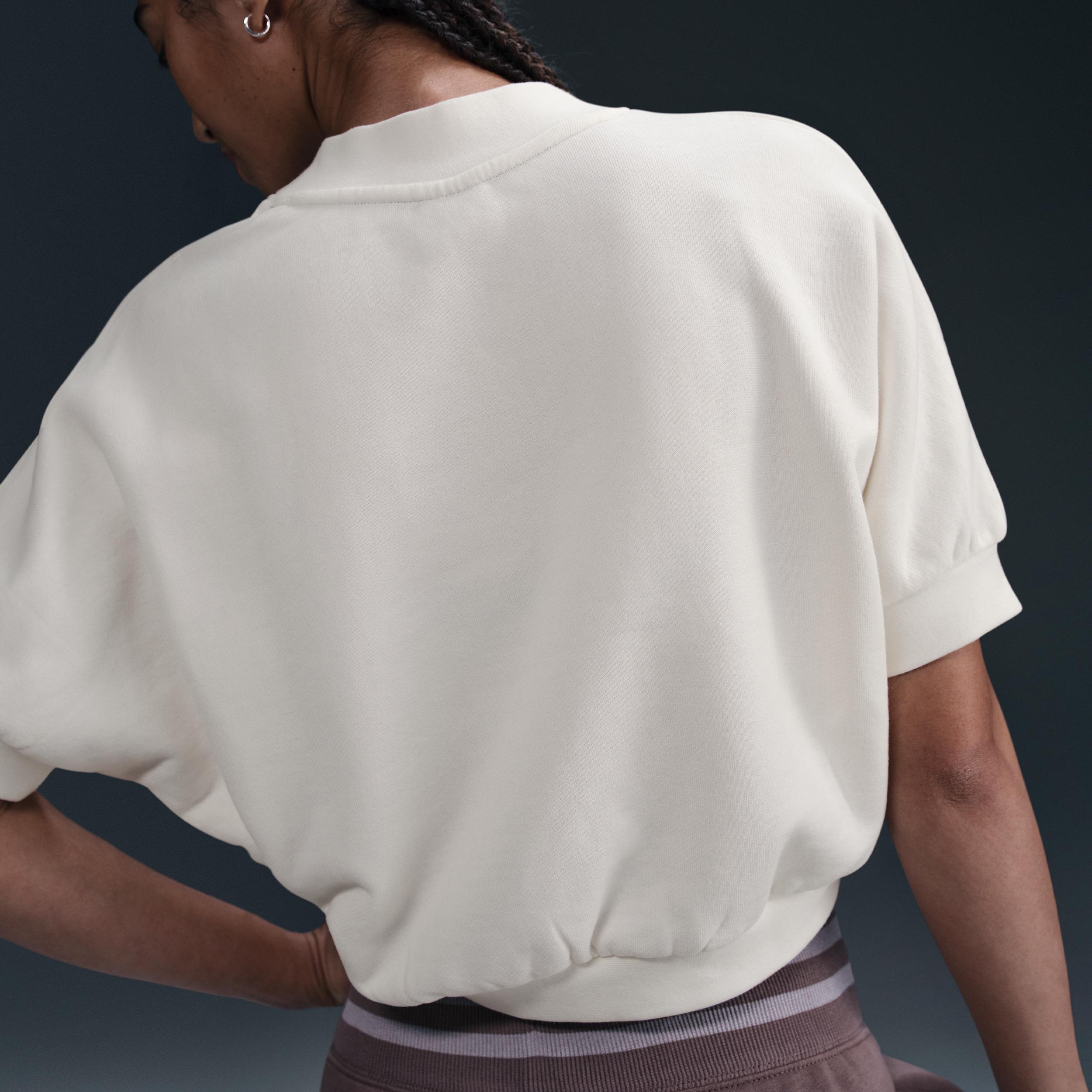 Nike Sportswear Collection Women's Crew-Neck Short-Sleeve Cropped French Terry Top Product Image