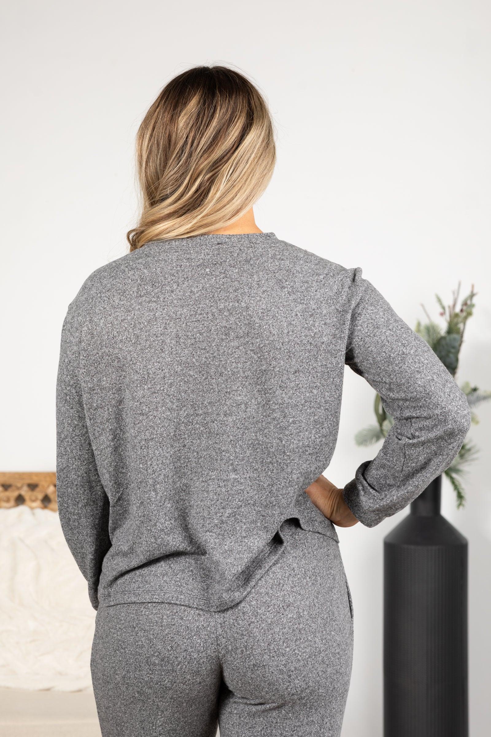 Soft Melange Hacci Long Sleeve Tee Product Image