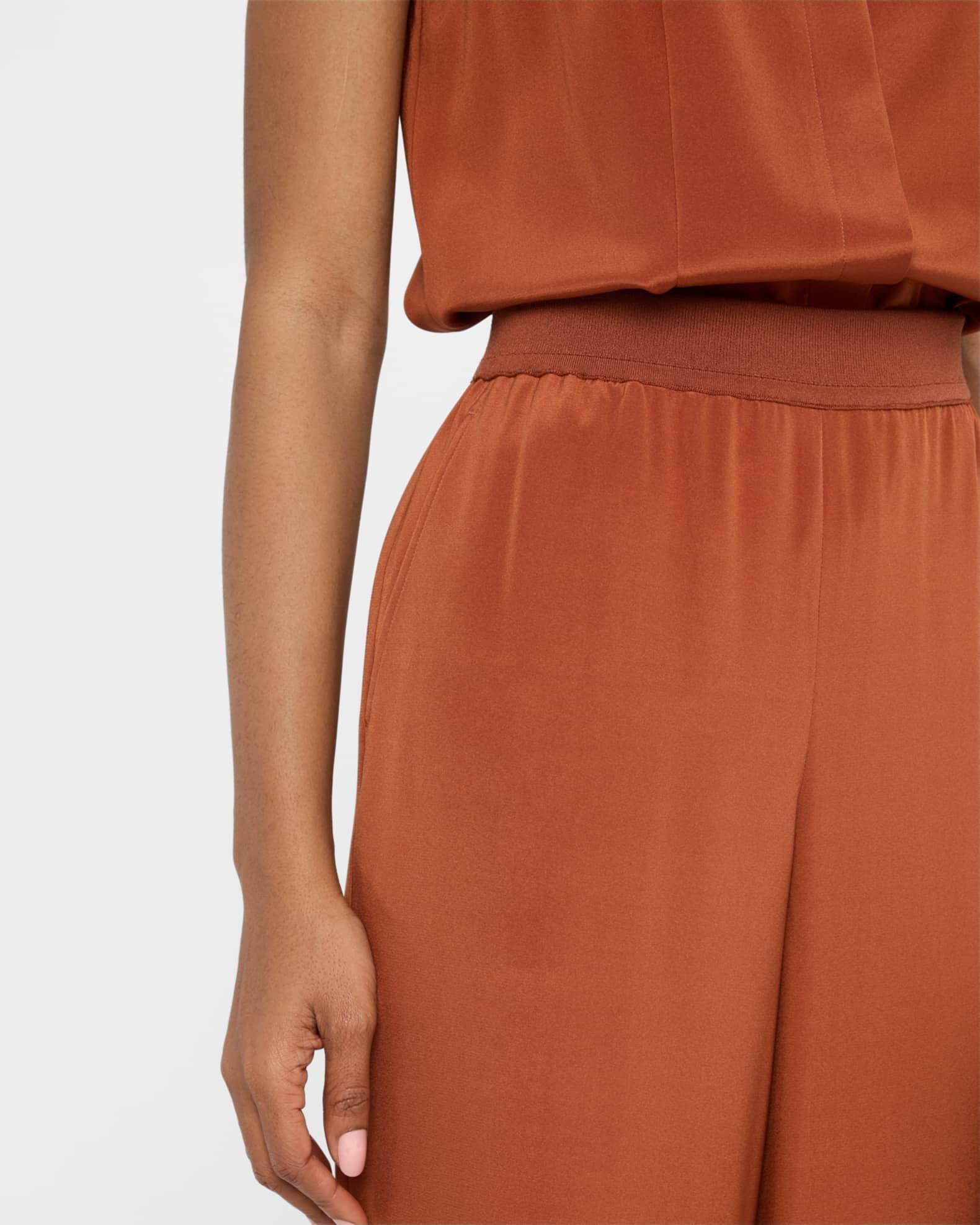 Riverside Wide-Leg Stretch Silk Pants Product Image
