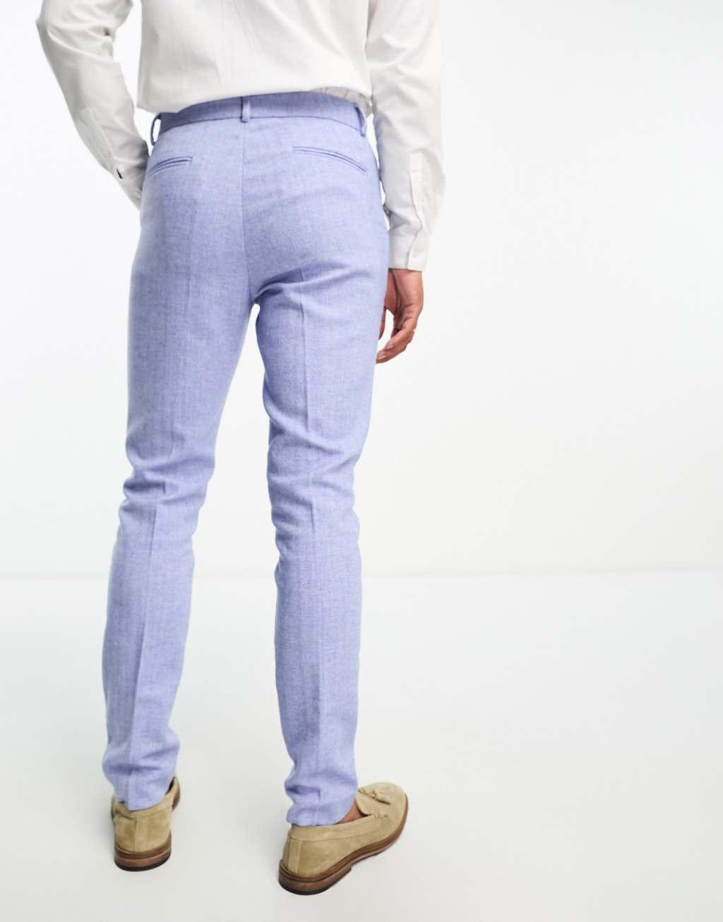 ASOS DESIGN skinny wool mix suit pants Product Image