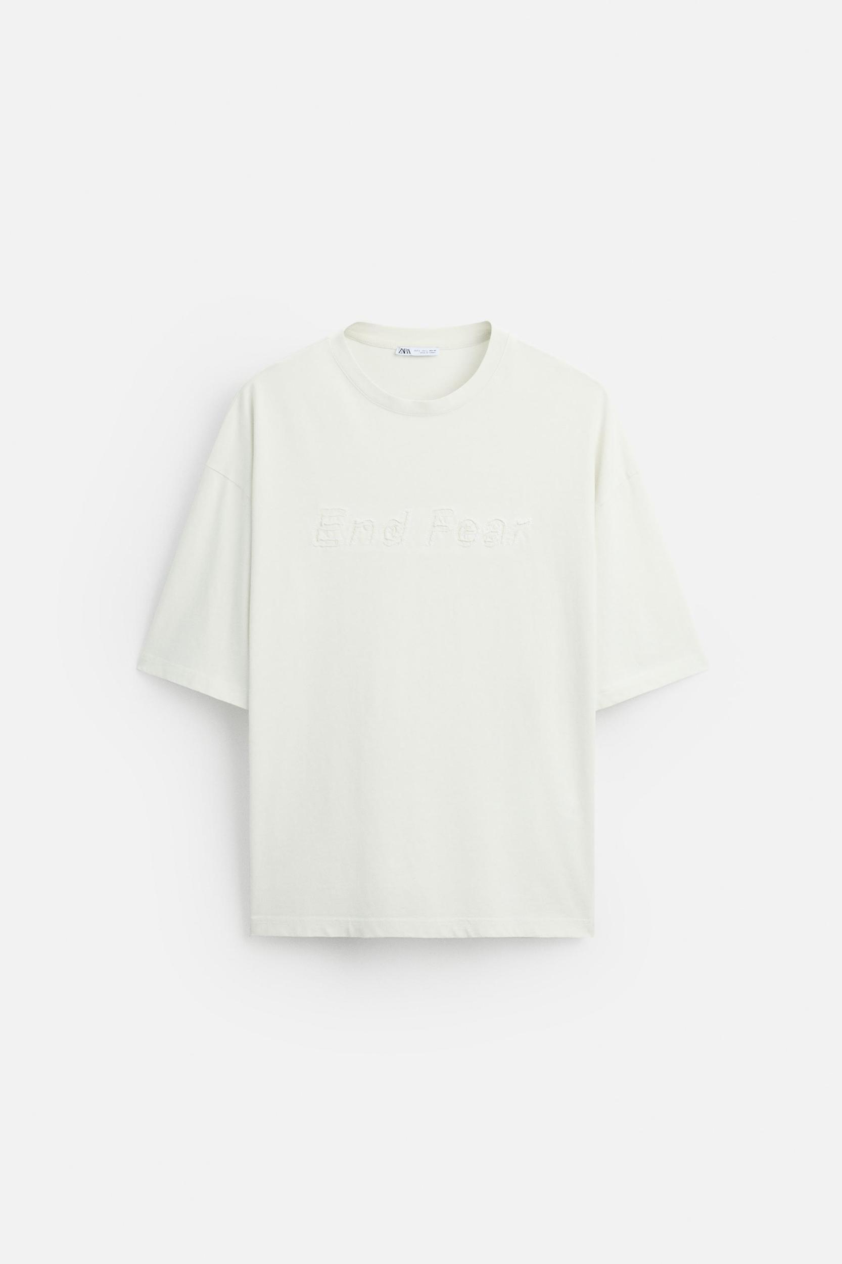 T-SHIRT WITH TONAL EMBROIDERY Product Image