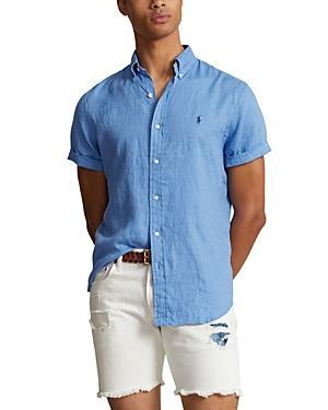 Mens Classic-Fit Short-Sleeve Linen Shirt Product Image
