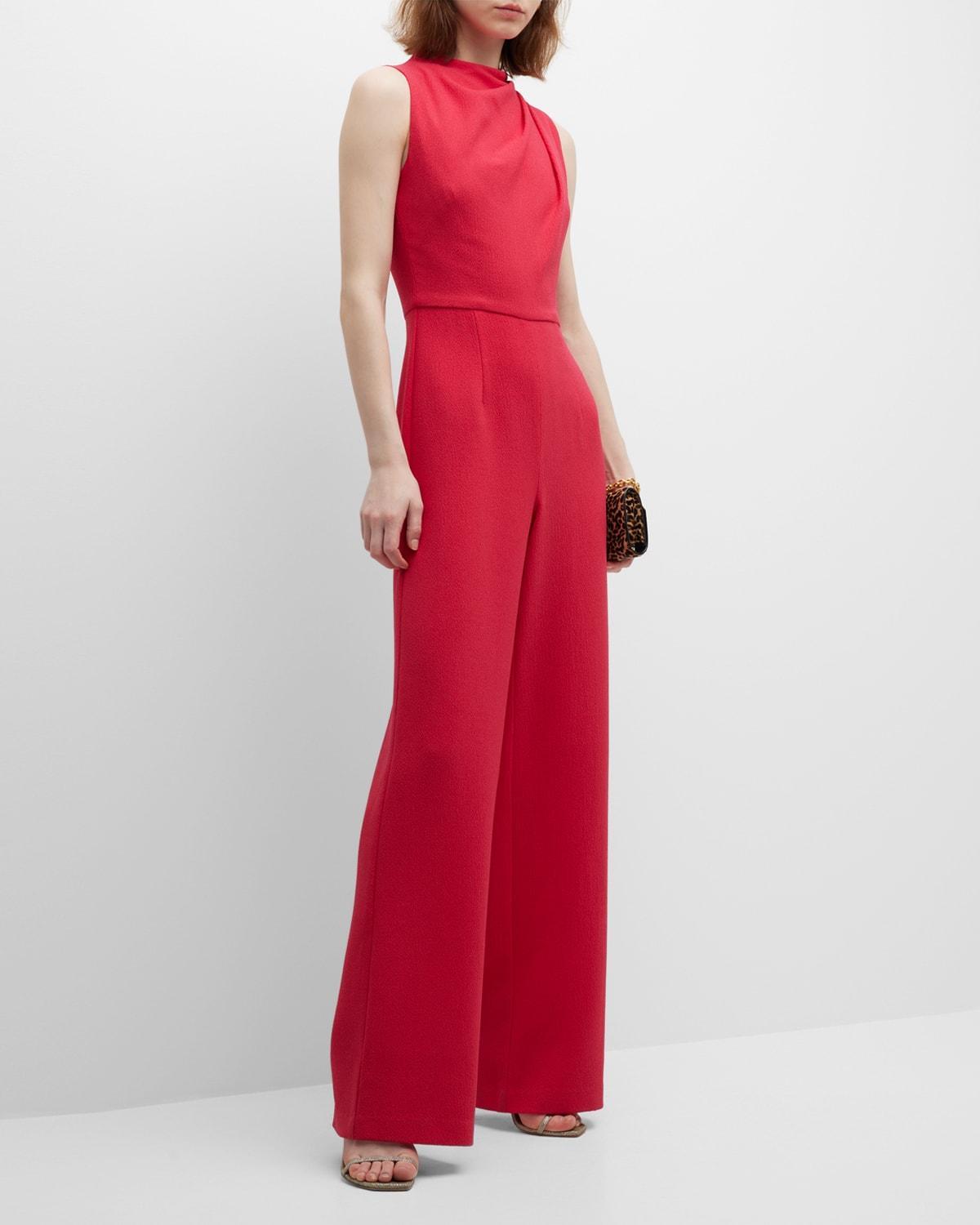 Womens Corinne Sleeveless Flared-Leg Jumpsuit Product Image