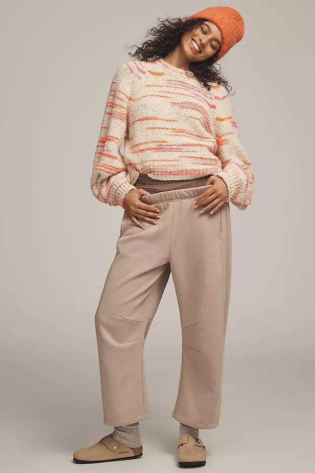 Pilcro Balloon-Sleeve Crew-Neck Sweater Product Image