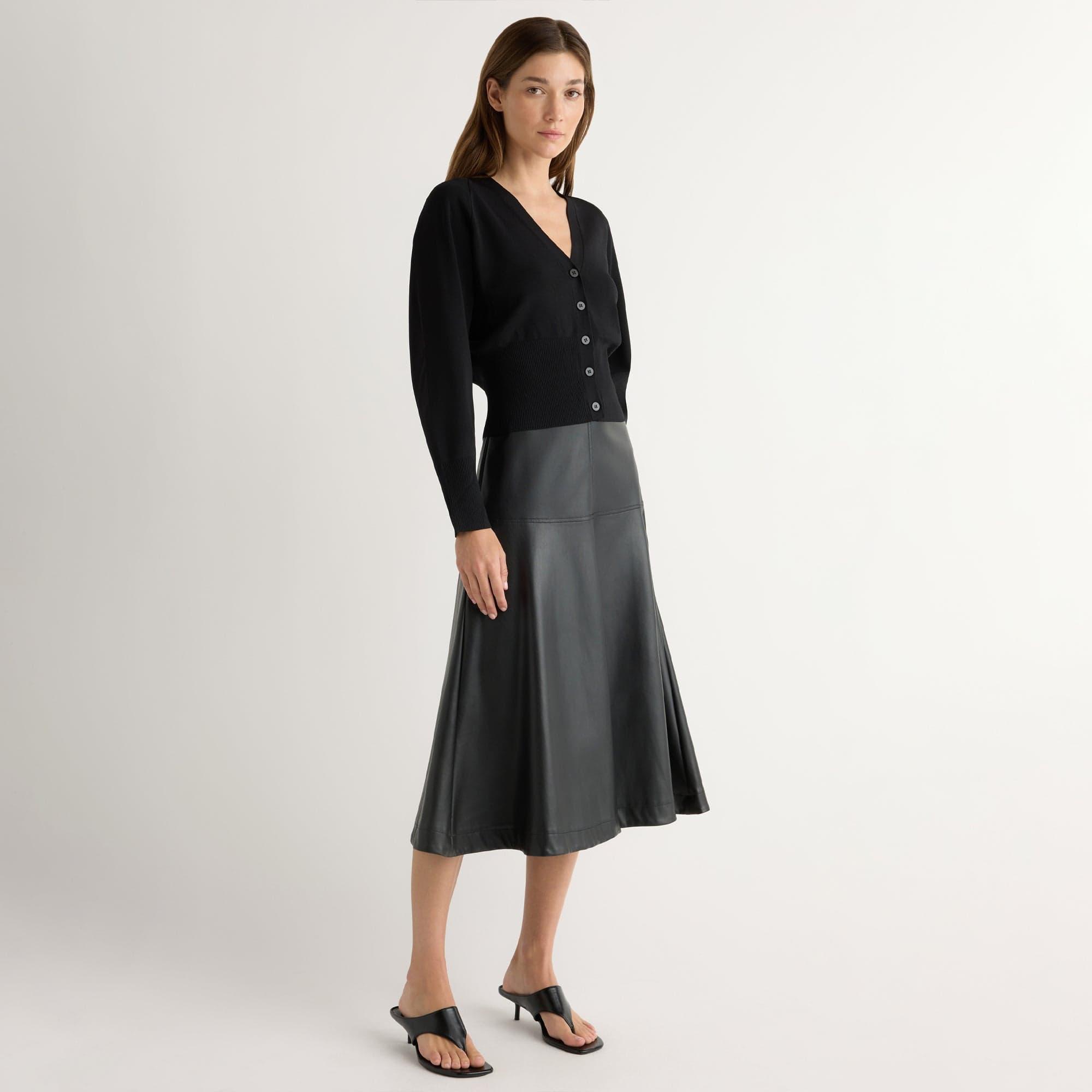Harley A-Line Vegan Leather Skirt Product Image