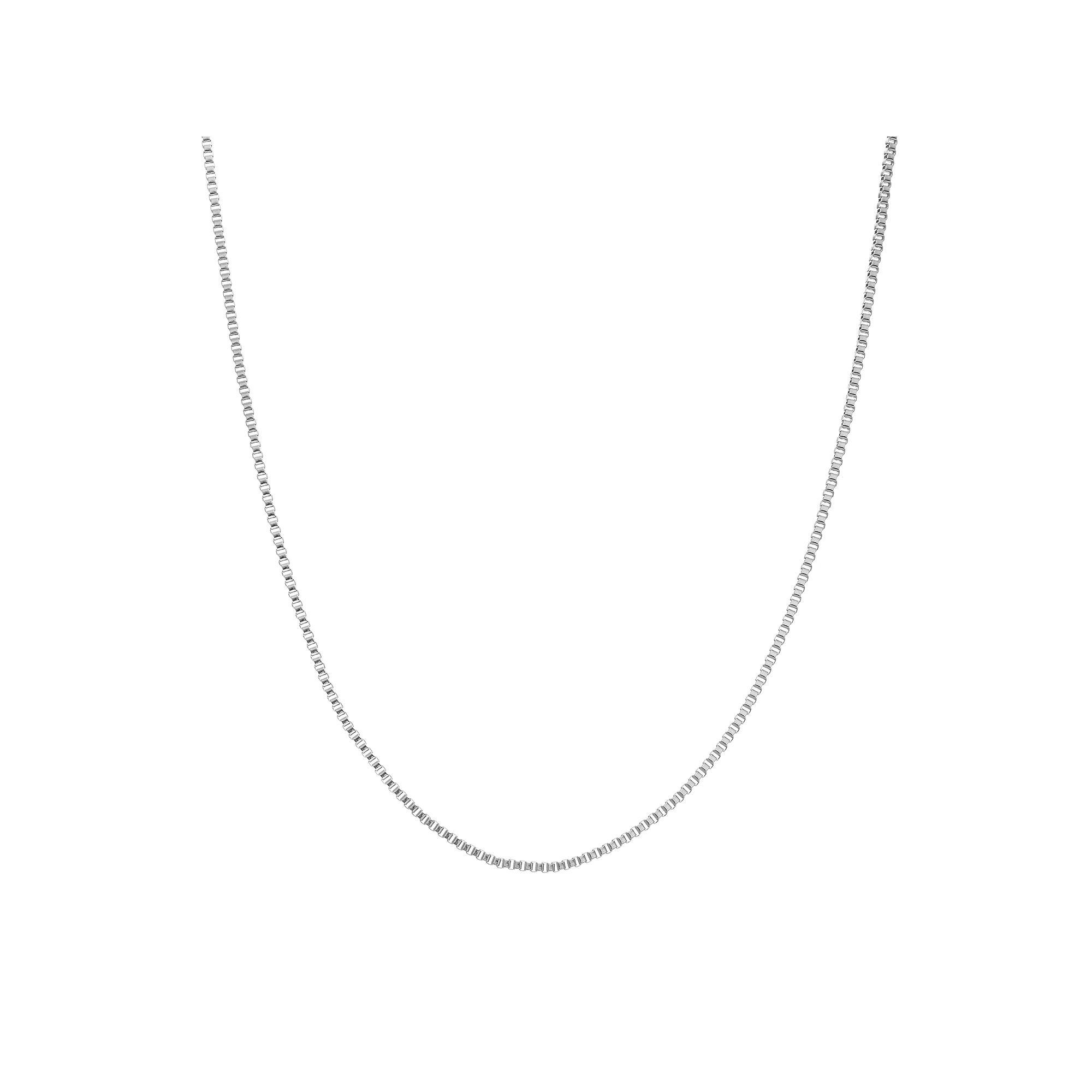 Blue La Rue Stainless Steel Box Chain Necklace - 18 in., Women's, Size: 18", Silver Product Image