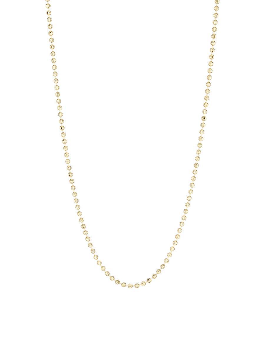 Womens 14K Gold Bead Chain Necklace Product Image