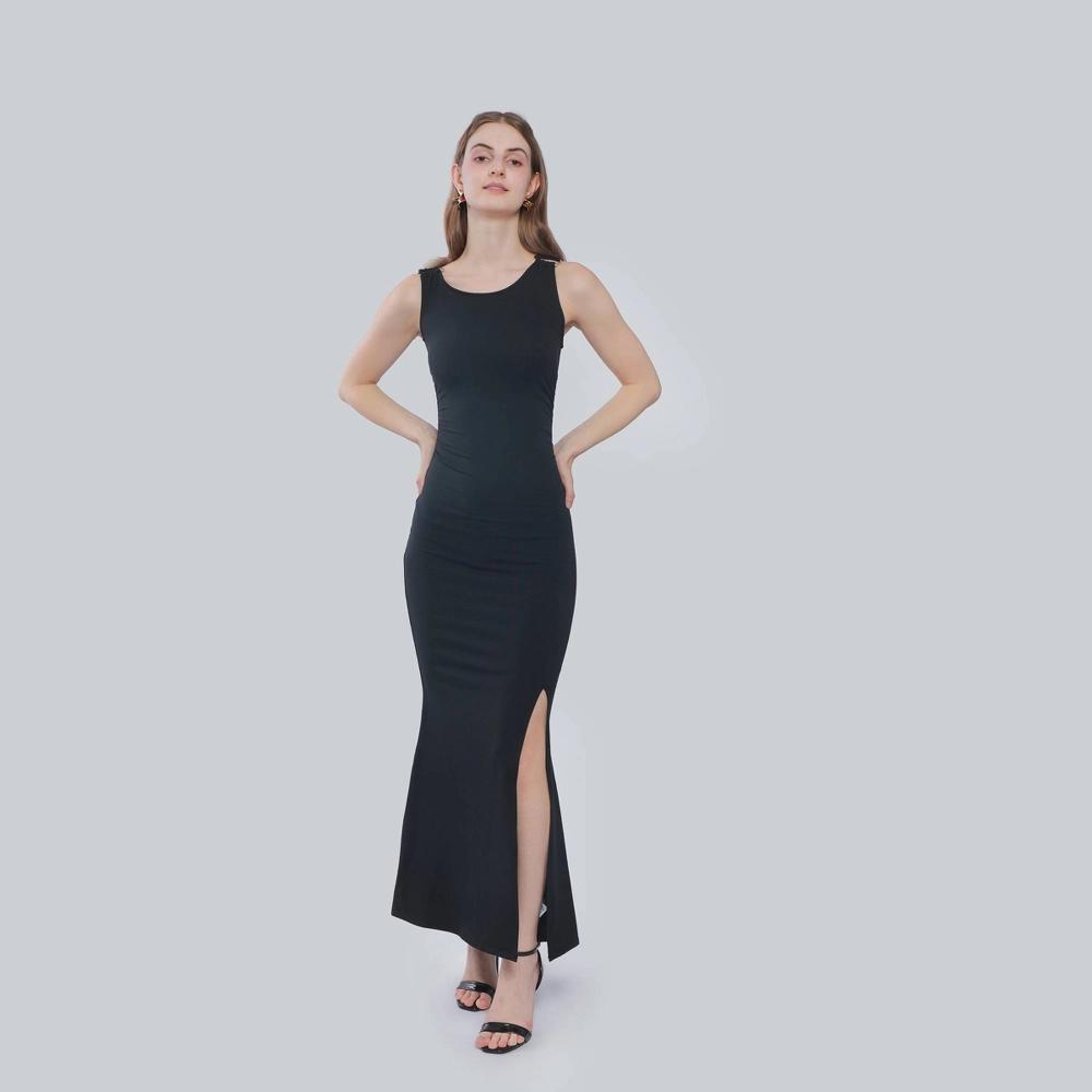 Women's Knit Maxi Bodycon Dress - Wild Fable™ Black XXL Product Image