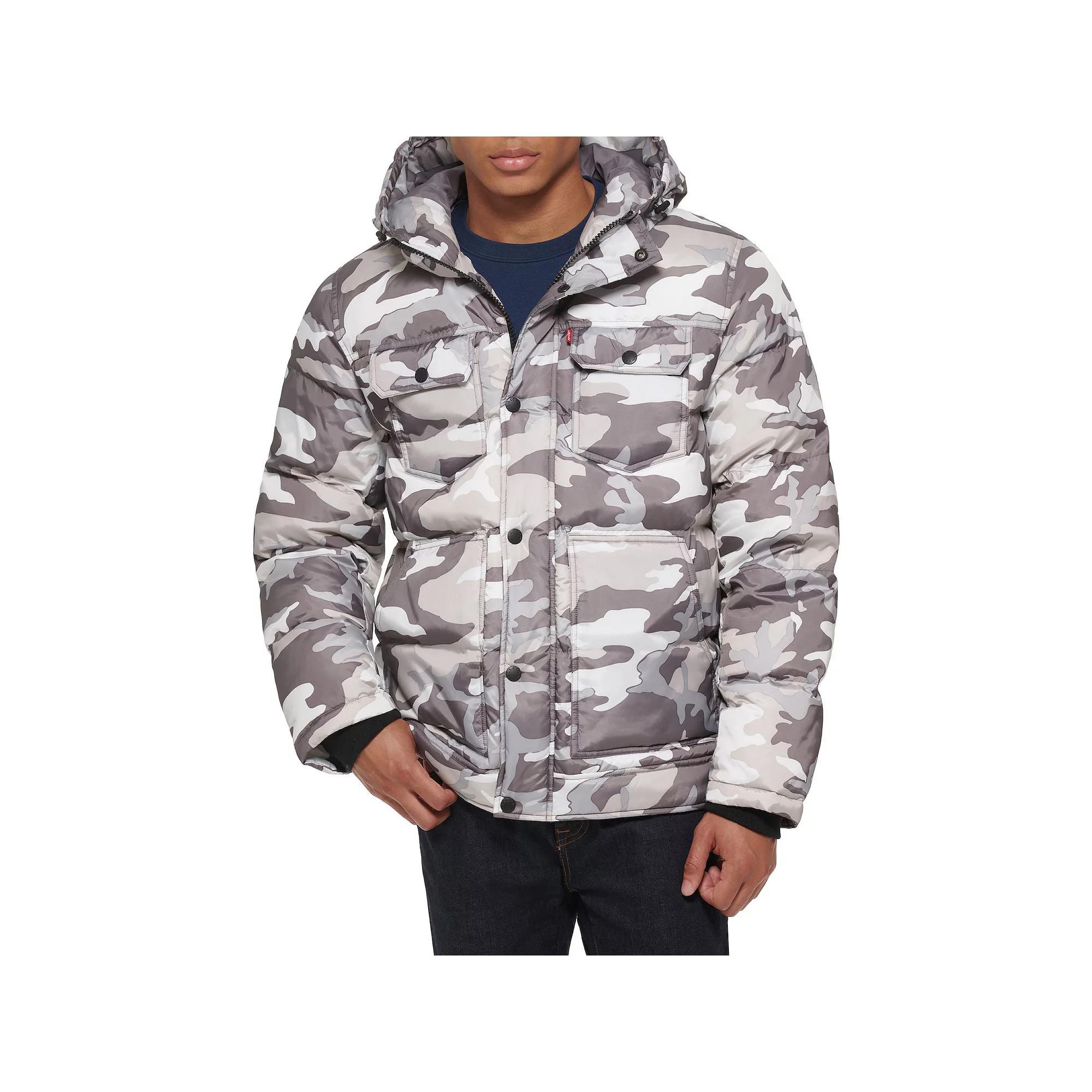 Mens Levis Heavyweight Hooded Puffer Jacket Product Image