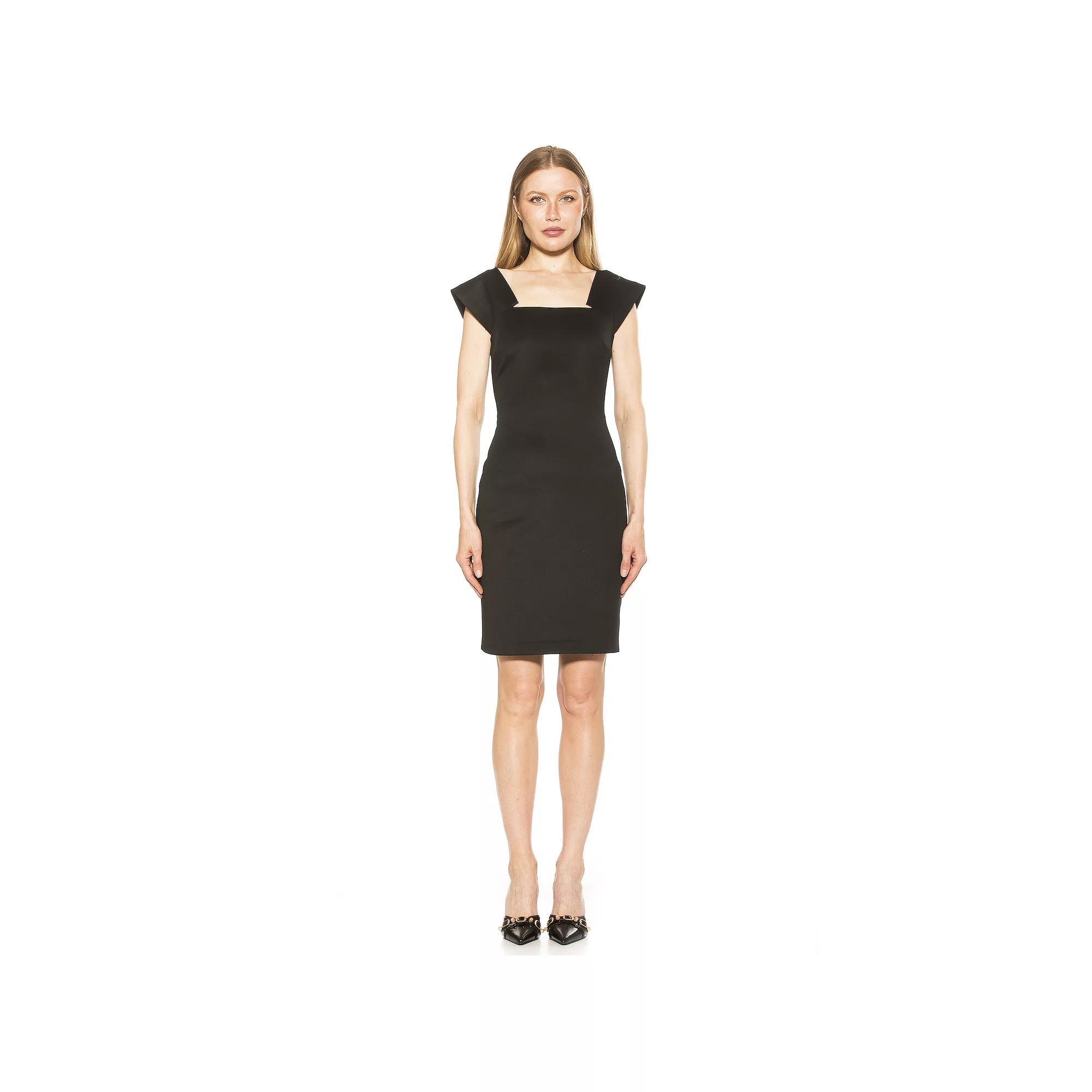 Women's ALEXIA ADMOR Lucinda Modern Scoopneck Sheath Dress, Size: Medium, Red Product Image