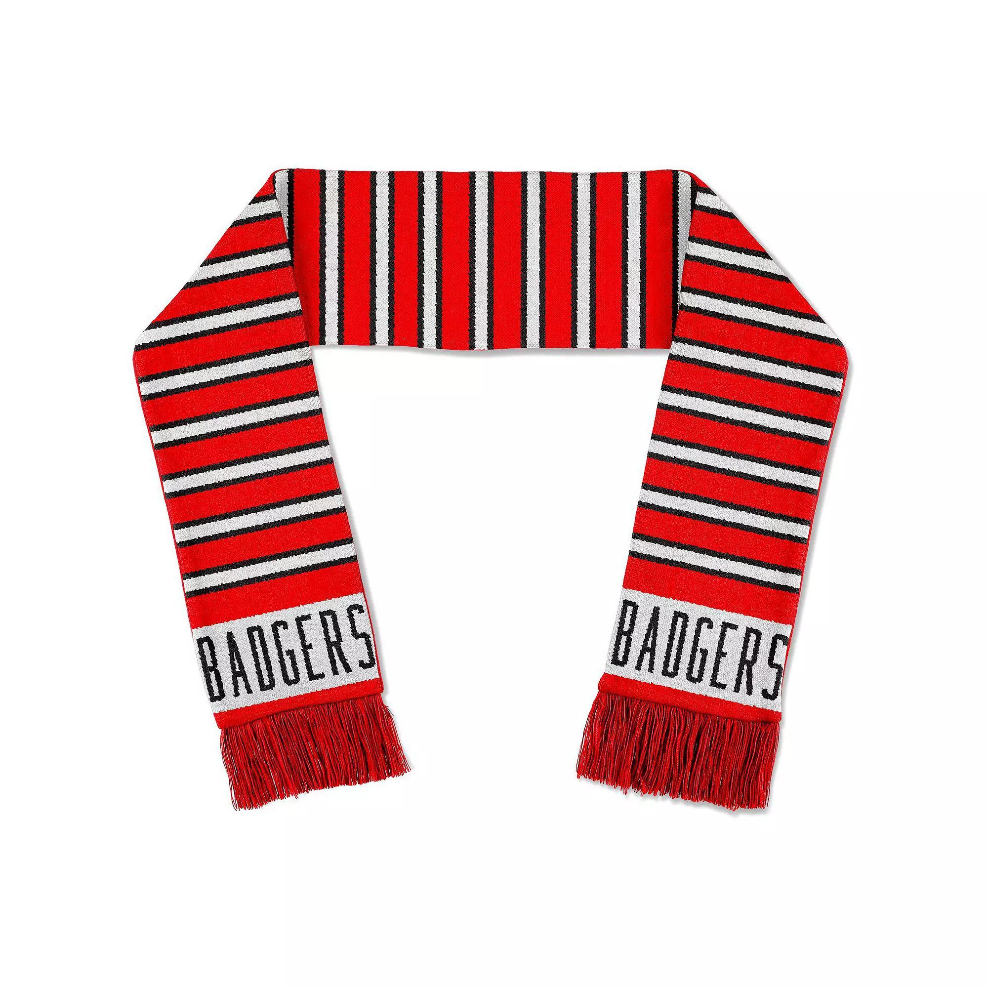 Men's Top of the World Red Wisconsin Badgers Tow Triple Down Knit Scarf Product Image