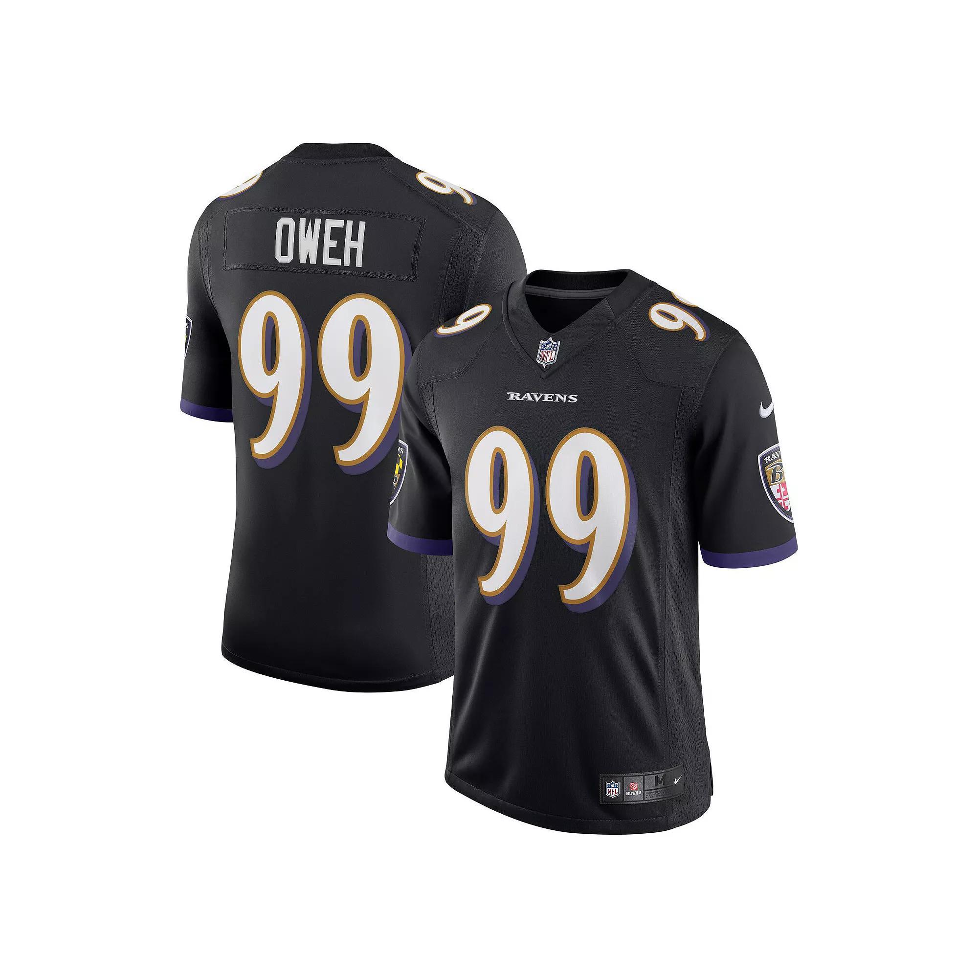 Men's Nike Odafe Oweh Black Baltimore Ravens Vapor Limited Jersey, Size: XL Product Image
