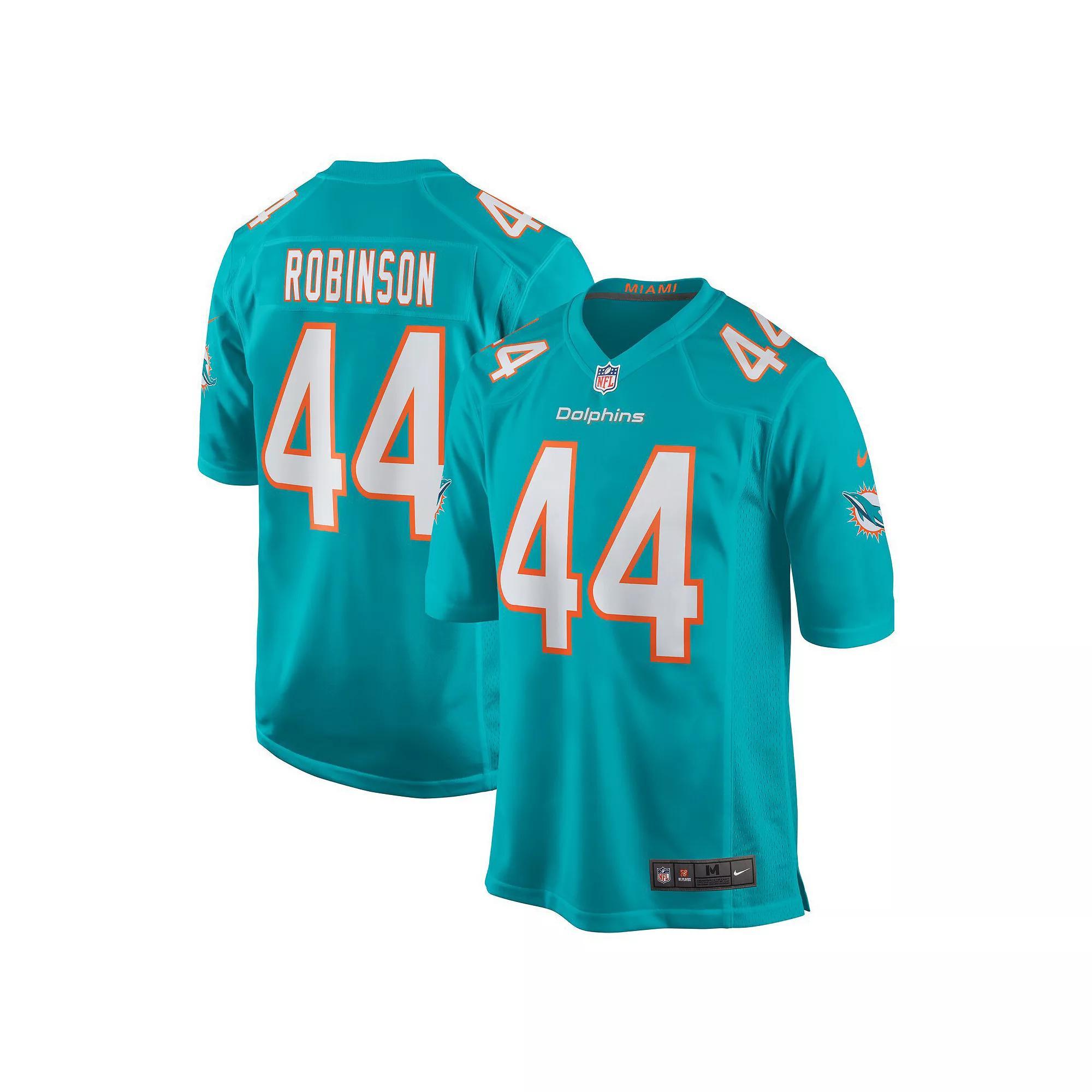 Men's Nike Chop Robinson Aqua Miami Dolphins  Player Game Jersey, Size: Medium, Turquoise A Product Image