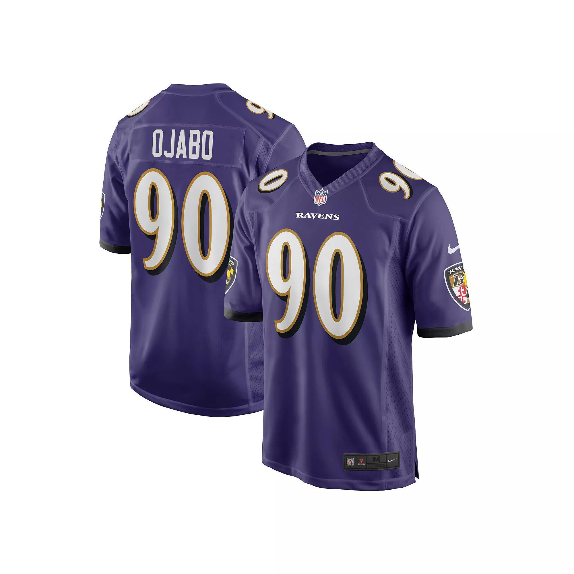 Men's Nike David Ojabo Purple Baltimore Ravens Player Game Jersey, Size: XL Product Image
