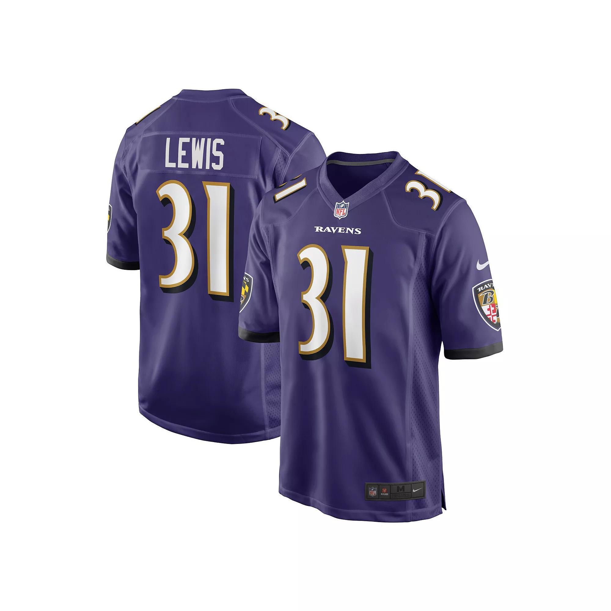 Men's Nike Jamal Lewis Purple Baltimore Ravens Retired Player Game Jersey, Size: XL Product Image