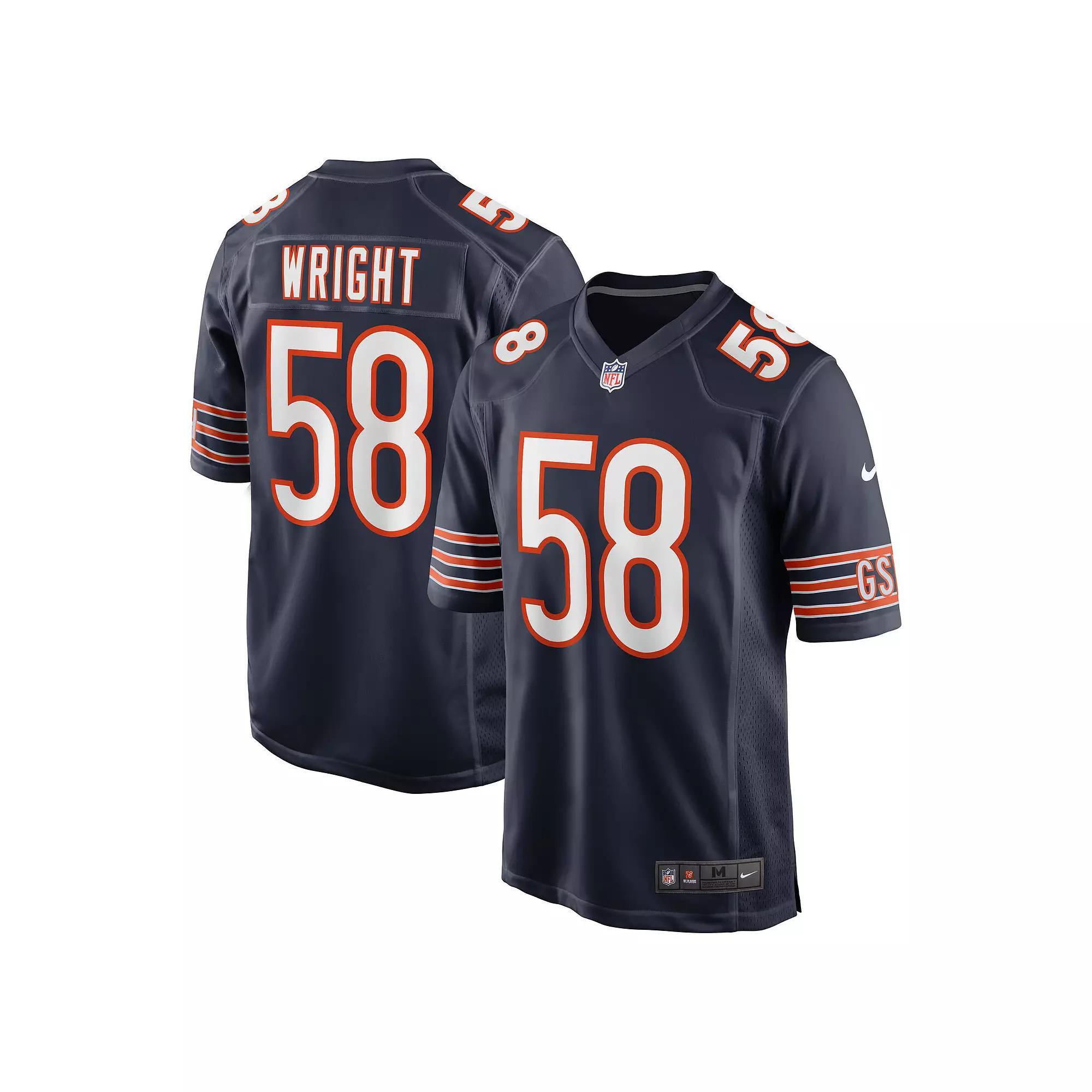 Men's Nike Darnell Wright Navy Chicago Bears 2023 NFL Draft First Round Pick Game Jersey, Size: Medium, Blue Product Image