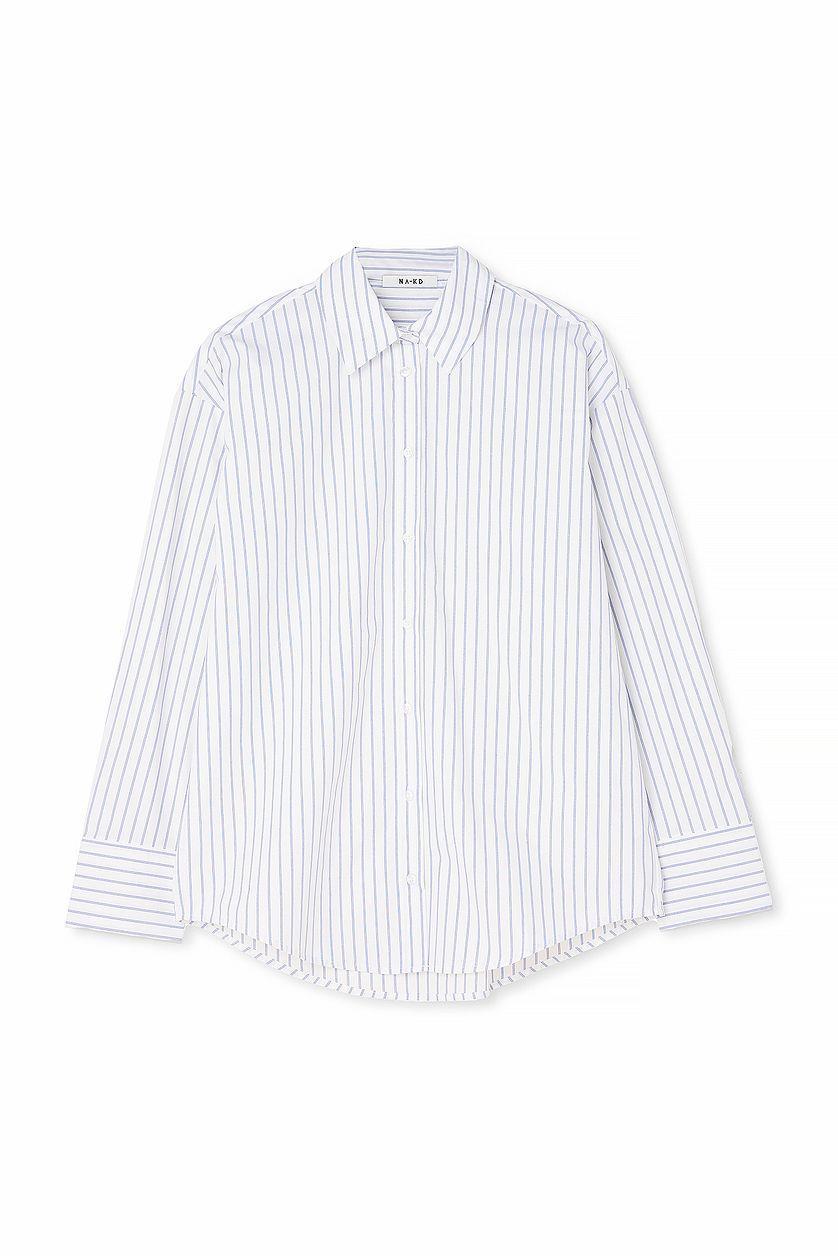 Oversized Long Sleeve Cotton Shirt Product Image