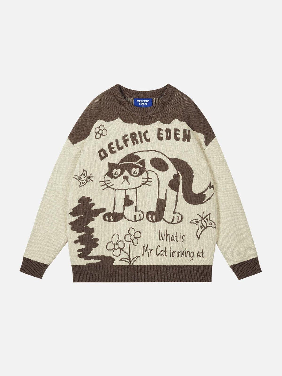Aelfric Eden Color Blocking Cat Sweater Product Image