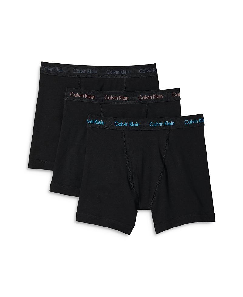 Men's Calvin Klein 3-pack Cotton Stretch Boxer Briefs, Size: Large, Black Product Image