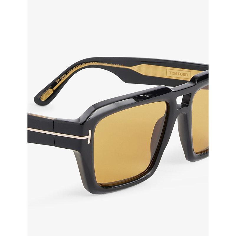 TOM FORD Black Redford Sunglasses In Shiny Black Product Image