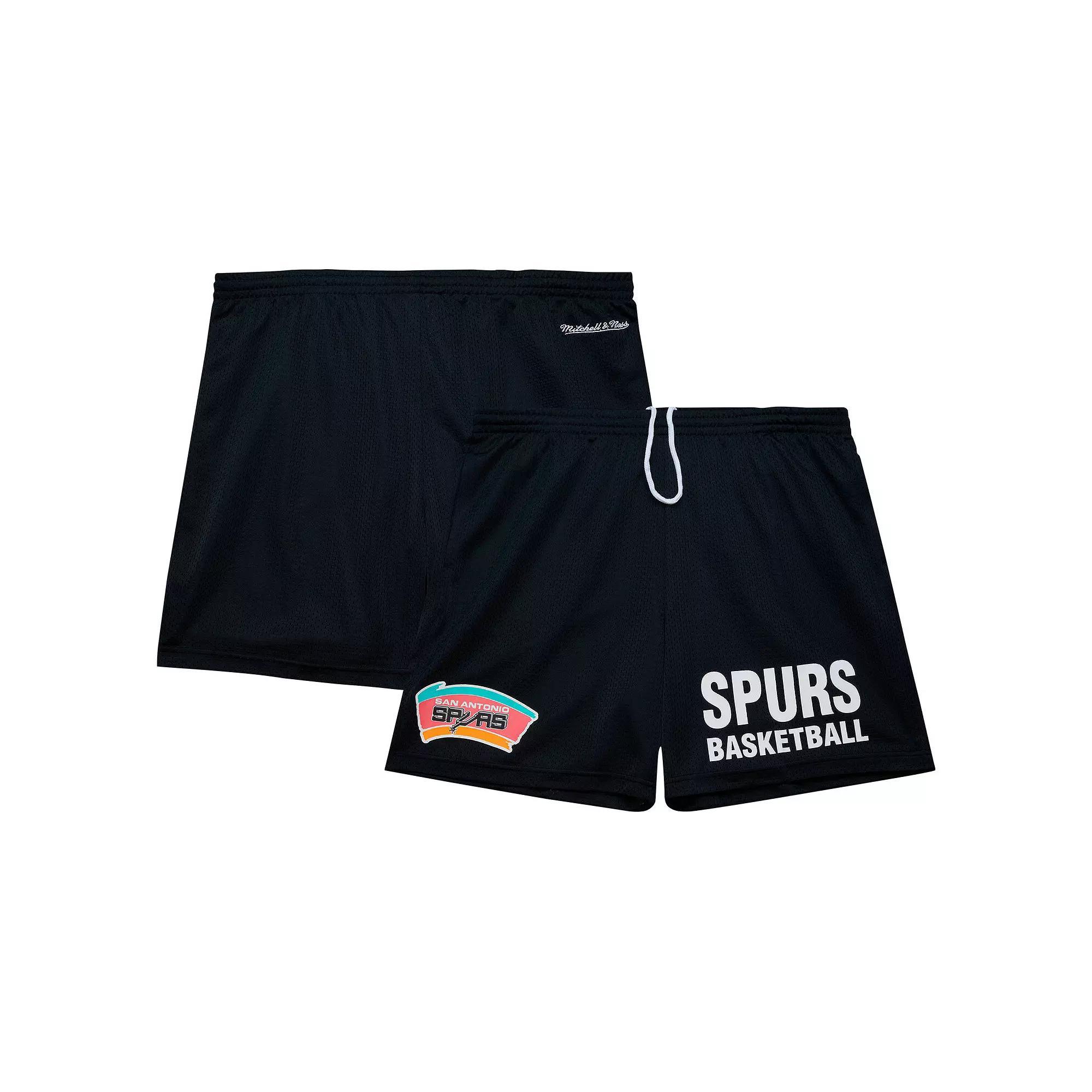Mens Mitchell & Ness San Antonio Spurs Hardwood Classics Gameday Mesh Shorts Product Image