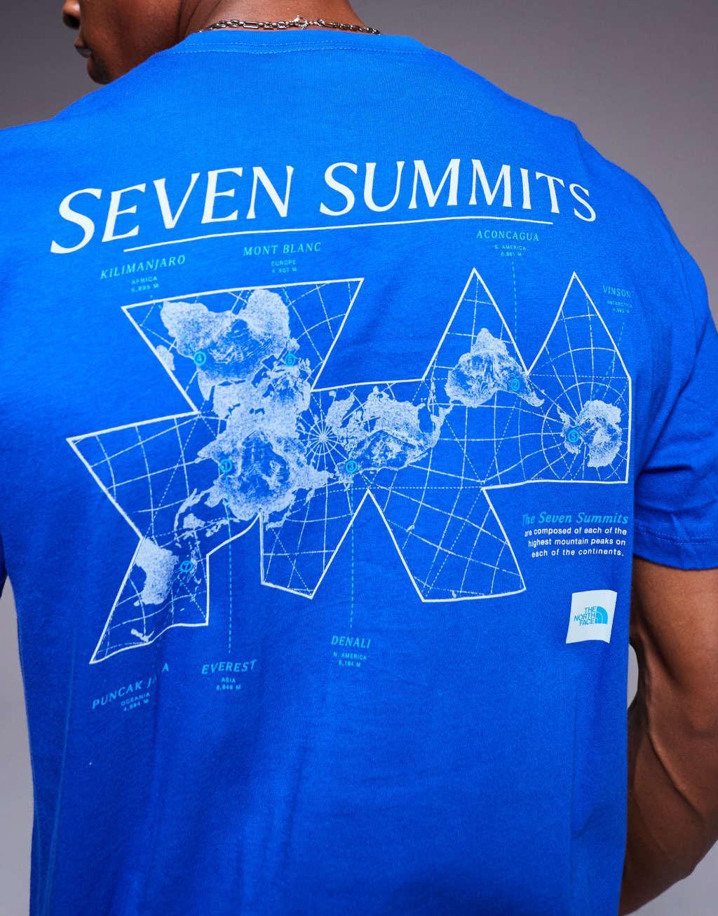 The North Face heavyweight relaxed T-shirt with back graphic in blue Product Image