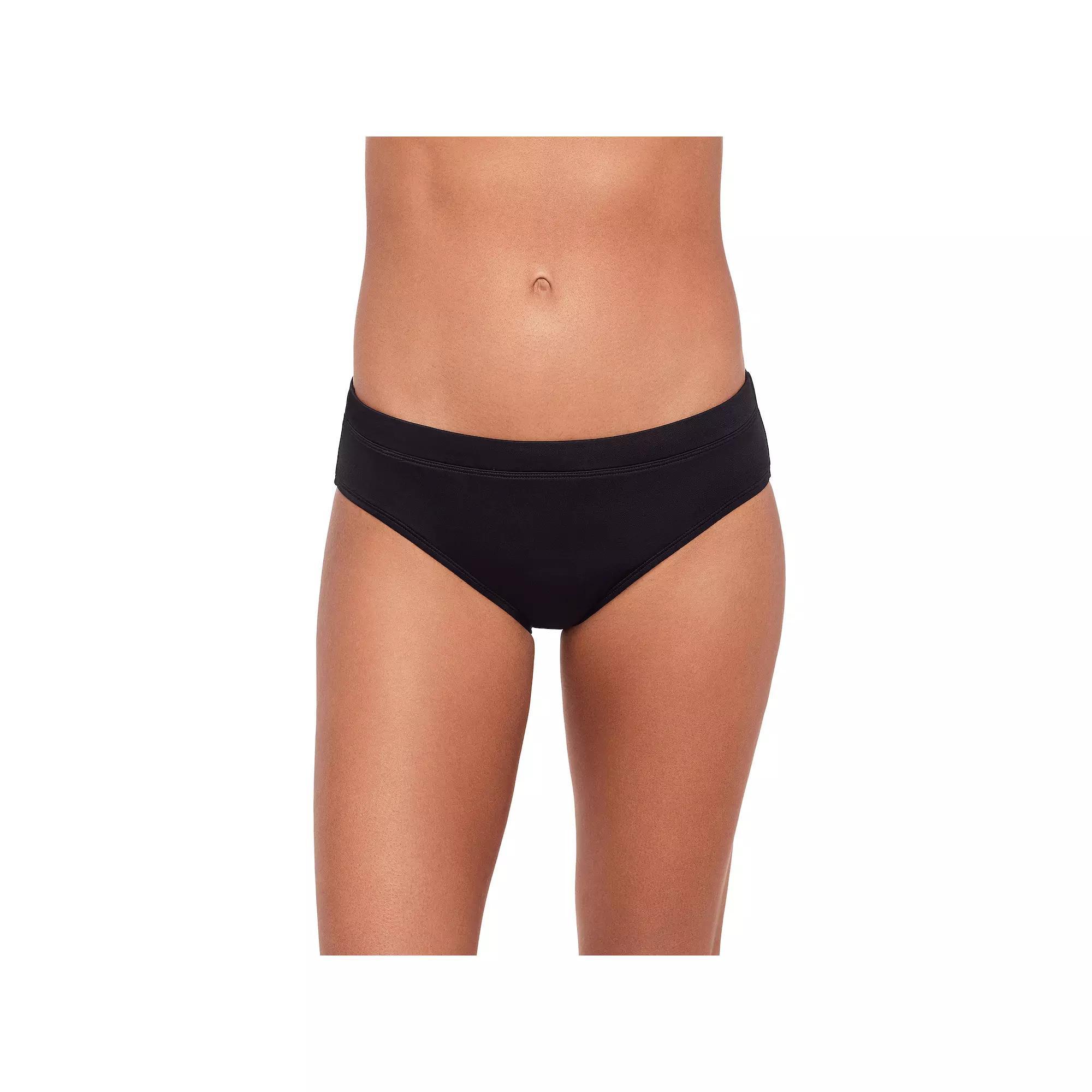 Women's Eco Beach Hipster Swim Bottoms, Size: XL, Black Product Image
