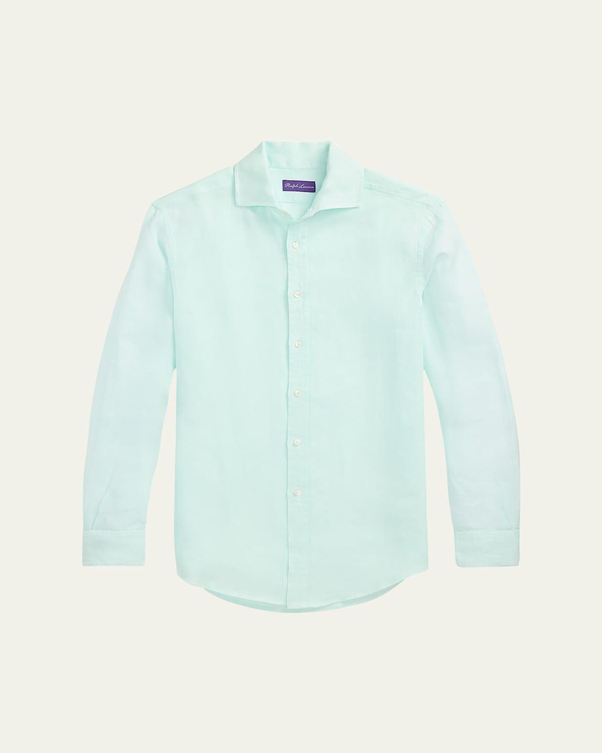Mens Basketweave Linen Sport Shirt Product Image