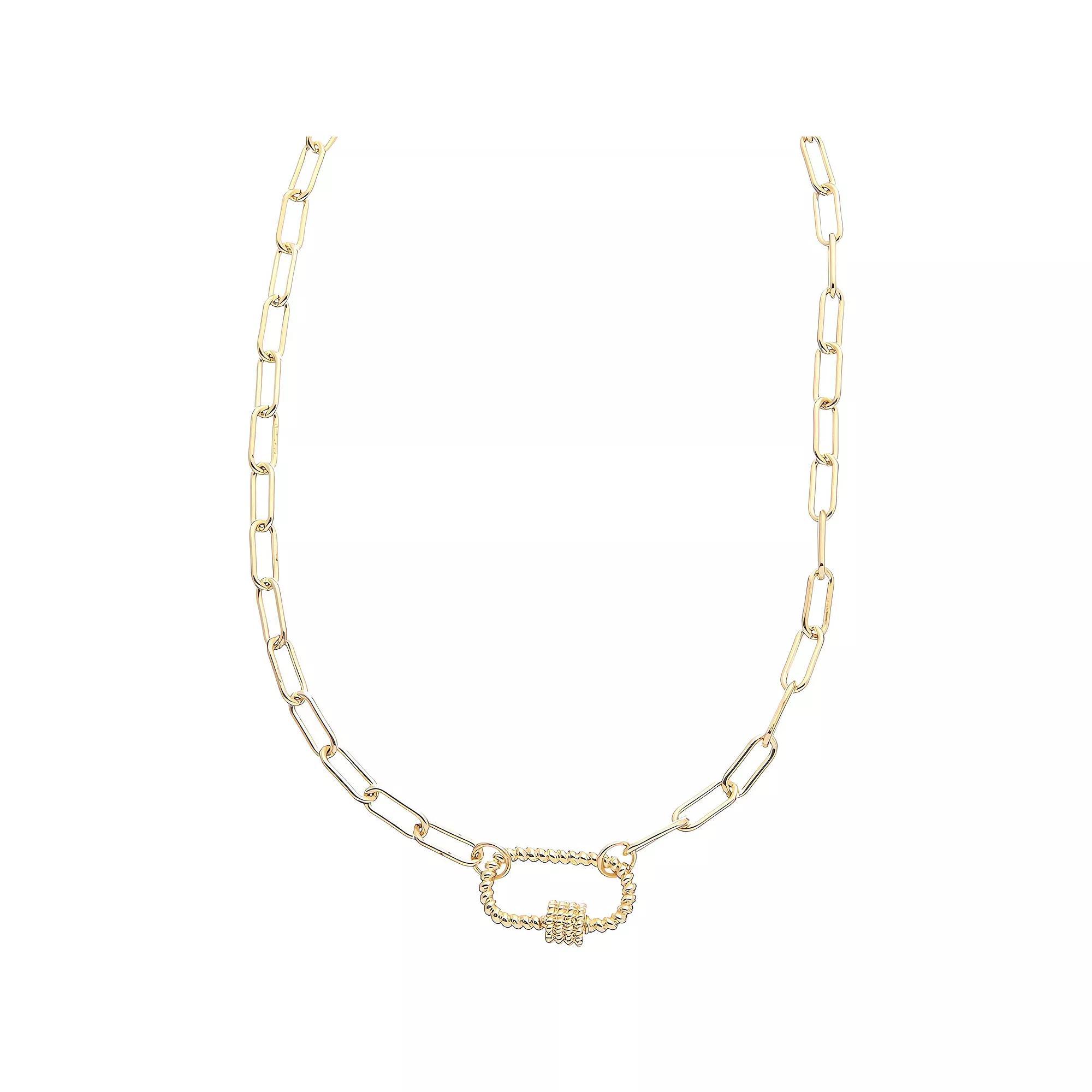 Juvell 18k Gold Plated Link Necklace, Women's, Size: 16-18" ADJ, Gold Tone Product Image