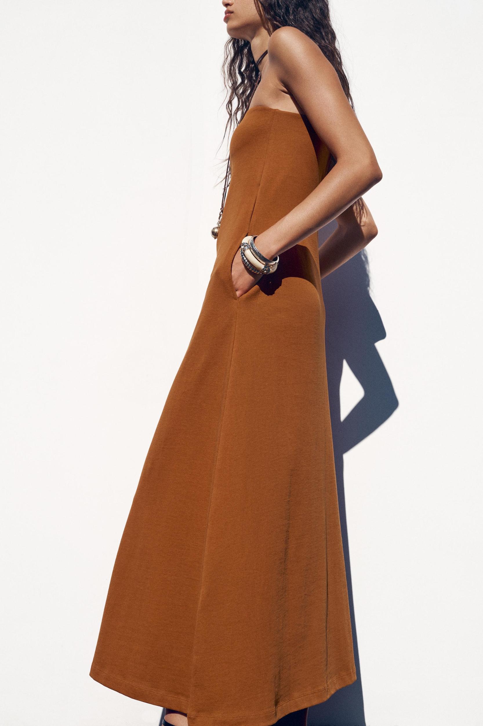 HEAVY COTTON STRAPLESS DRESS Product Image