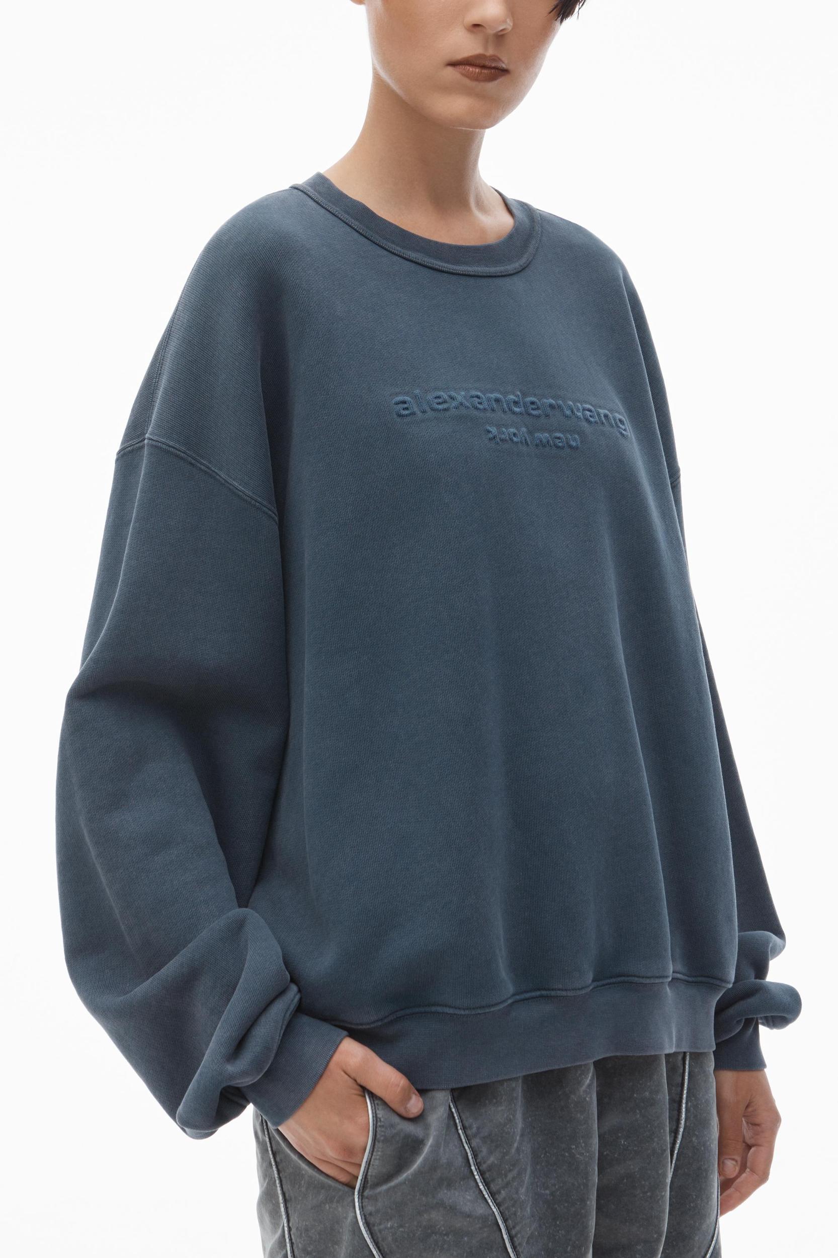 Unisex Logo-embossed Sweatshirt In Cotton Product Image