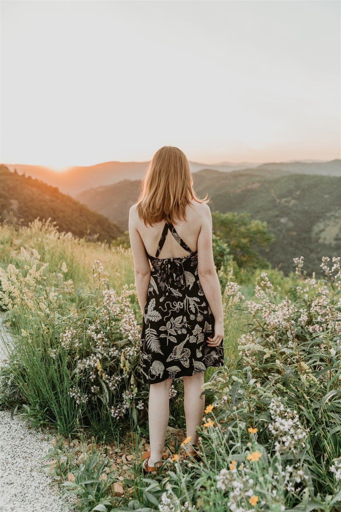 Juniper Dress in Black Woodland Wonder Product Image