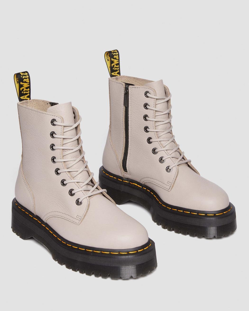 DR. MARTENS' Pisa Leather Ankle Boots In Vintage Taupe Pisa Product Image