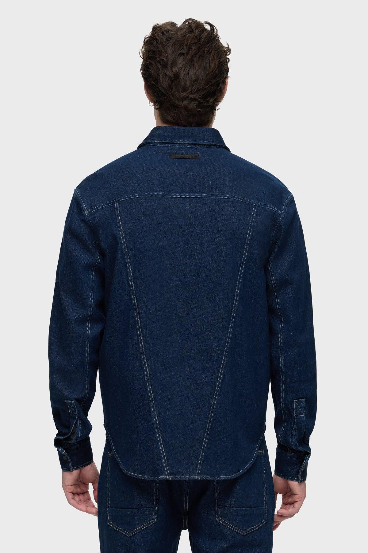 Long Sleeve Denim Shirt Male Product Image