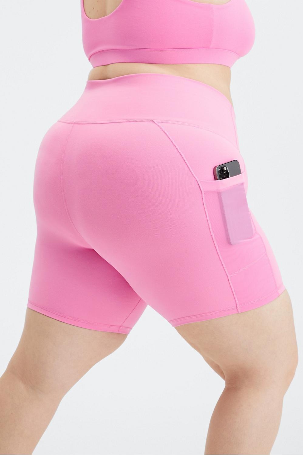 Fabletics On-The-Go High-Waisted 6 Short Womens pink Size XS Product Image