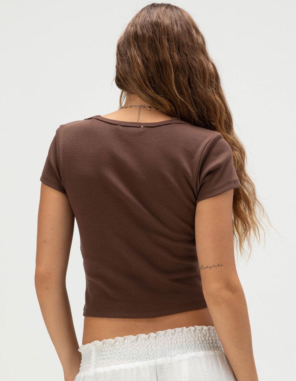 RSQ Womens Double Layer Top - BROWN Product Image
