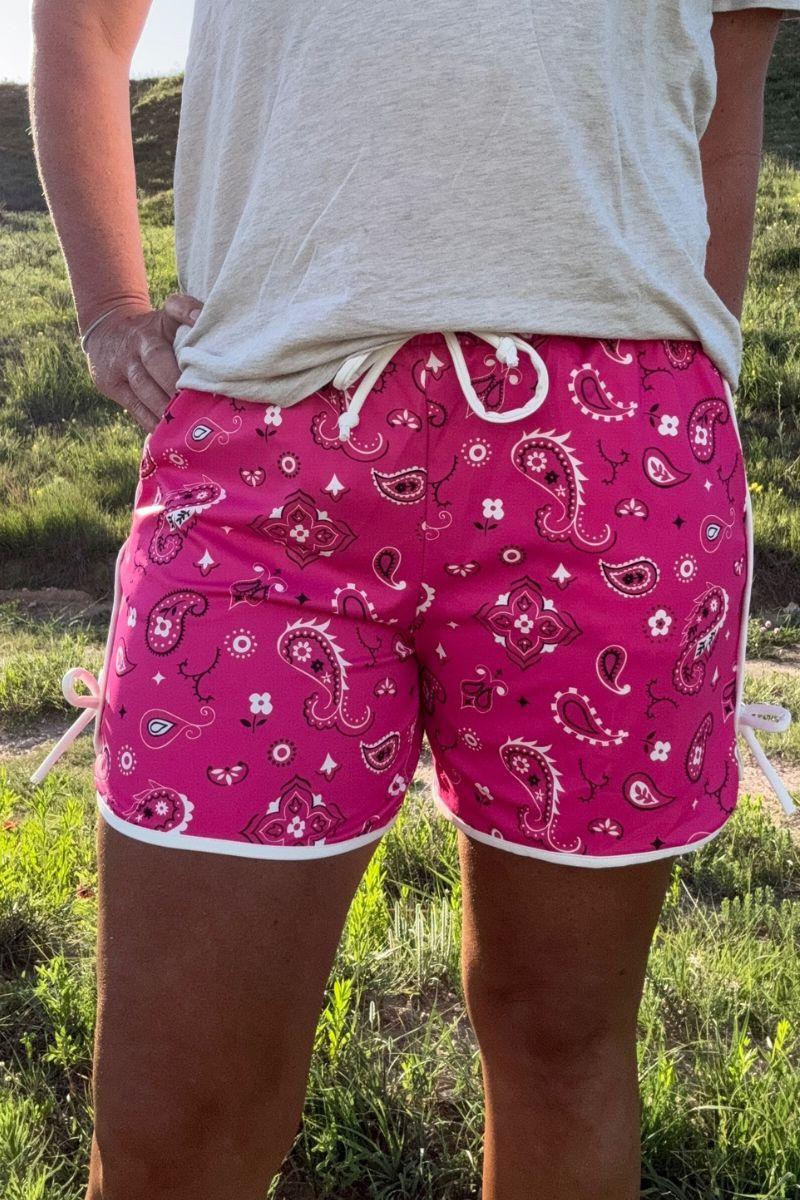 Sterling Kreek Bandana Babe Hot Pink Shorts-Long Product Image