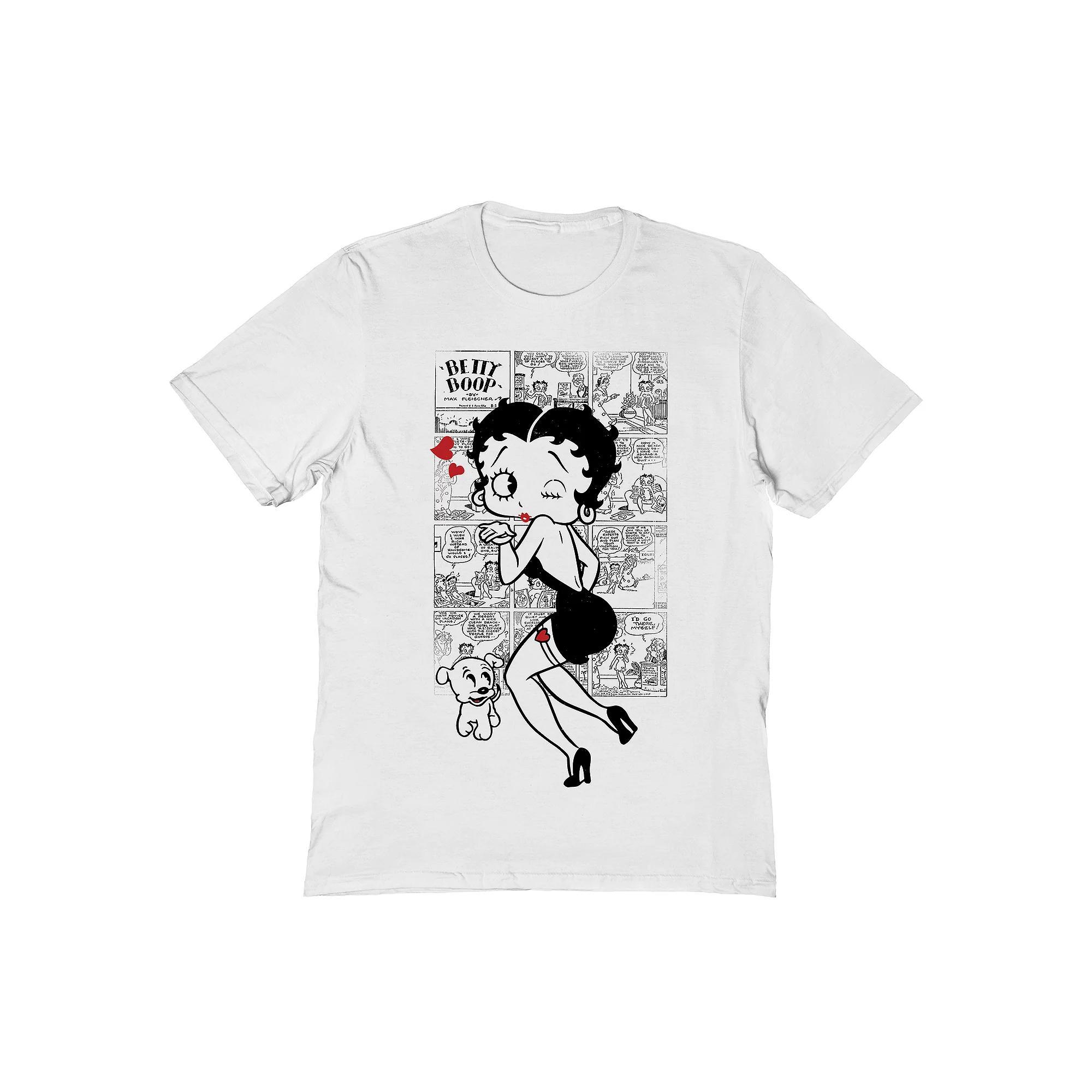Men's Betty Boop T-Shirt, Size: XL, White Product Image
