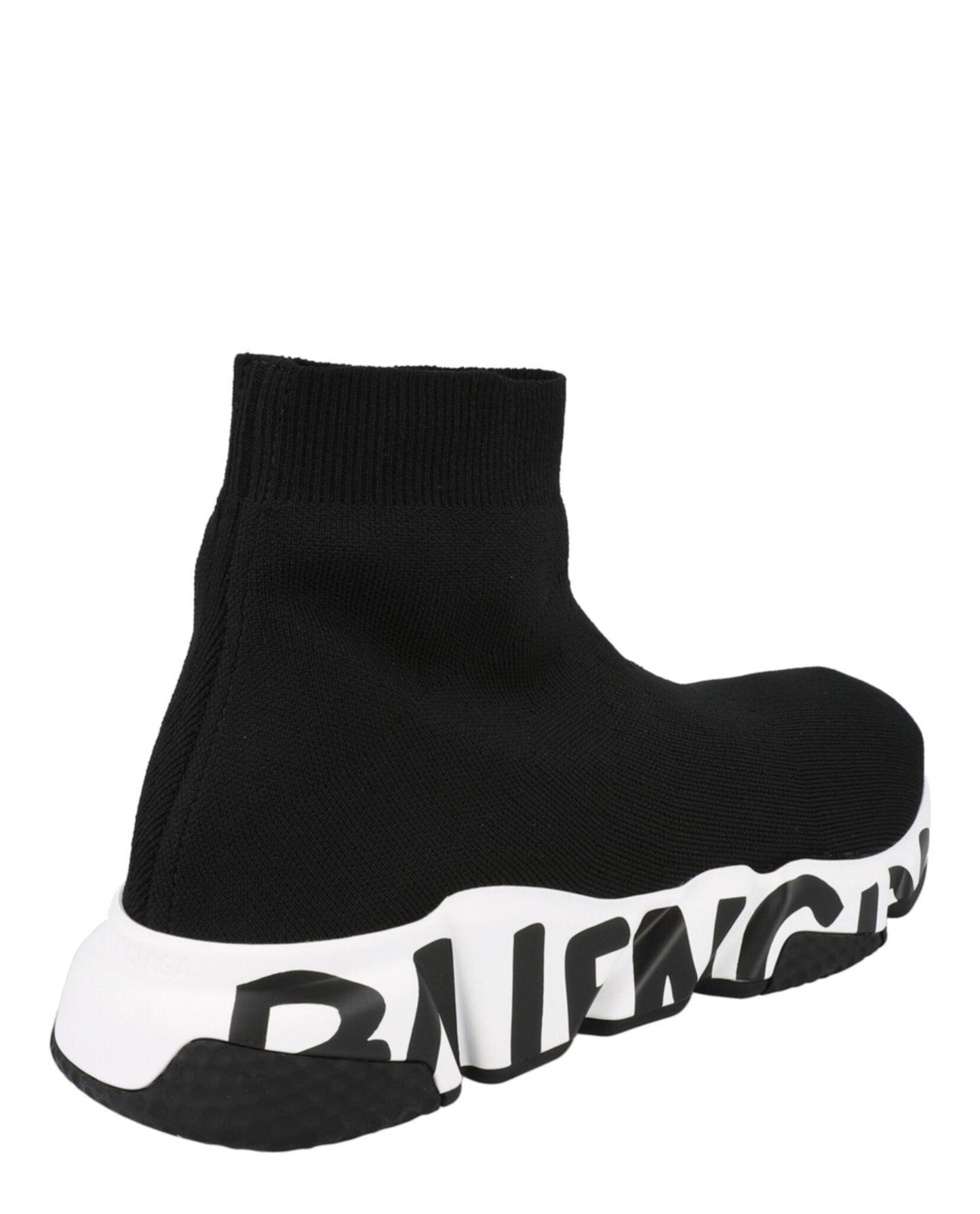 Balenciaga Speed Graffiti Knit High Top Sock Sneakers Product Image